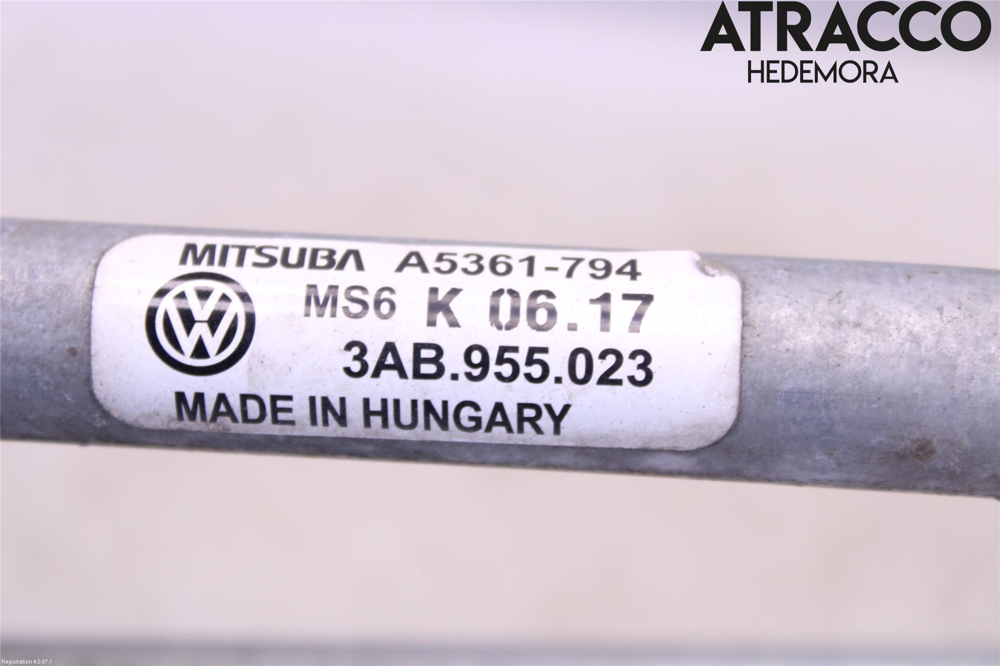 Volkswagen VW PASSAT 11-14 Viskeroverføring Frontrute