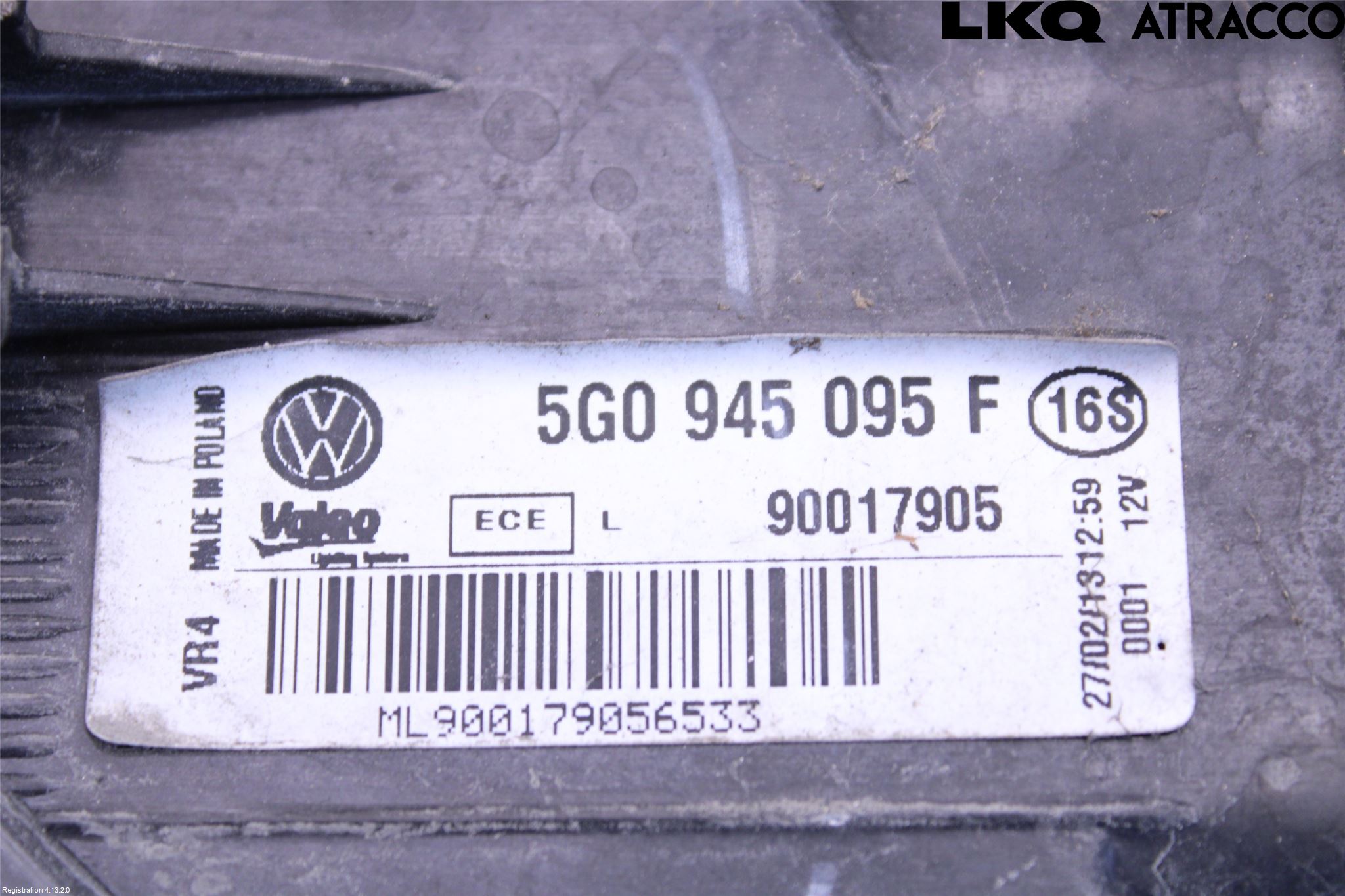 Volkswagen VW GOLF / E-GOLF VII 13-20 Baklykt Venstre