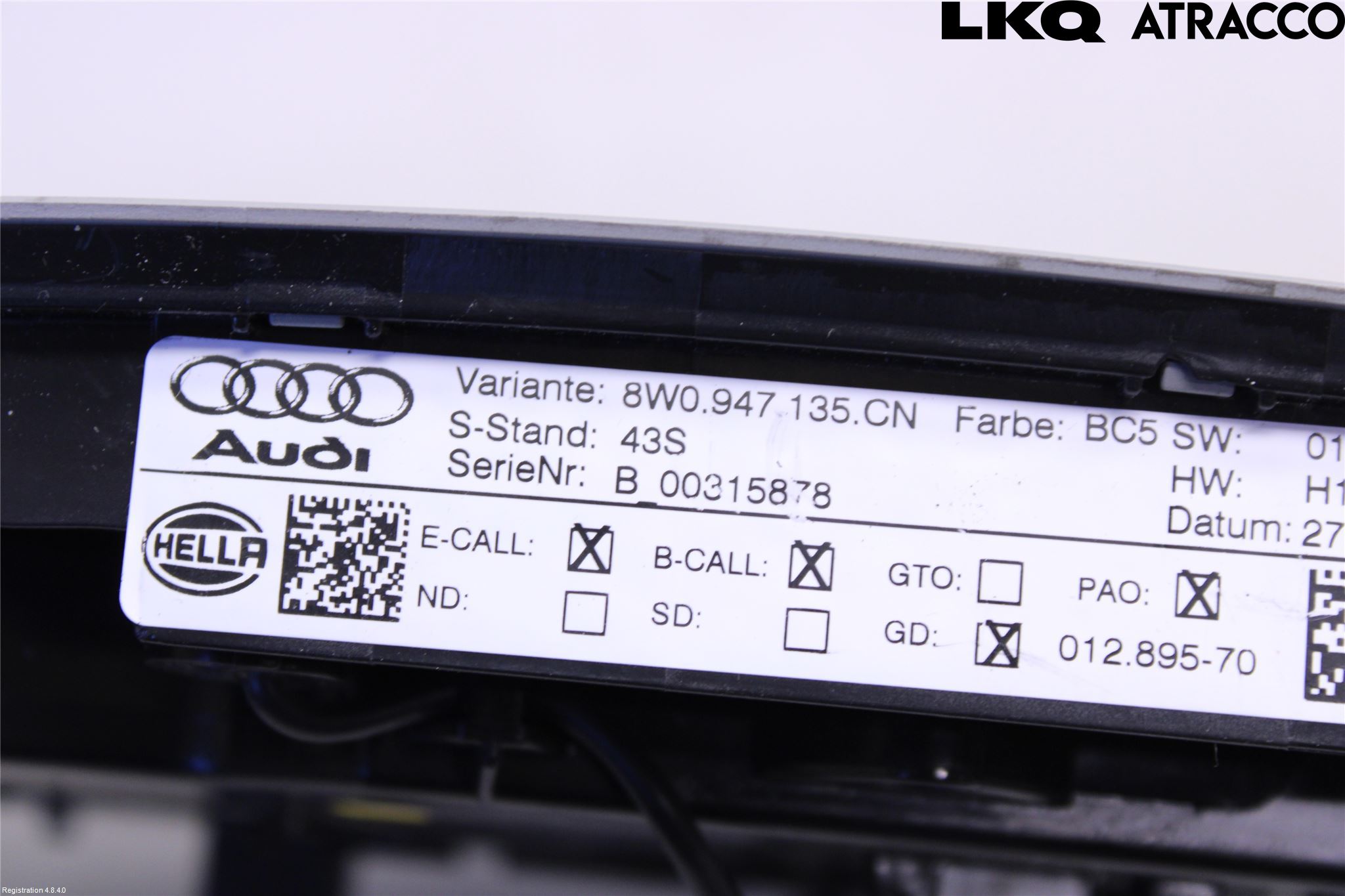 Audi A5 17- Innr Taklys