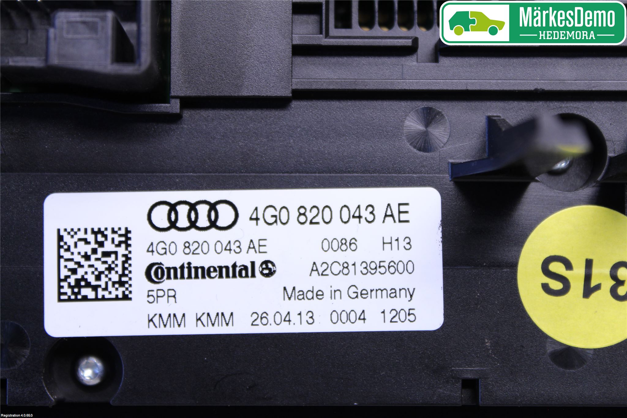 Audi A7/S7 4G 11-17 Varme Ac Betjening-Display