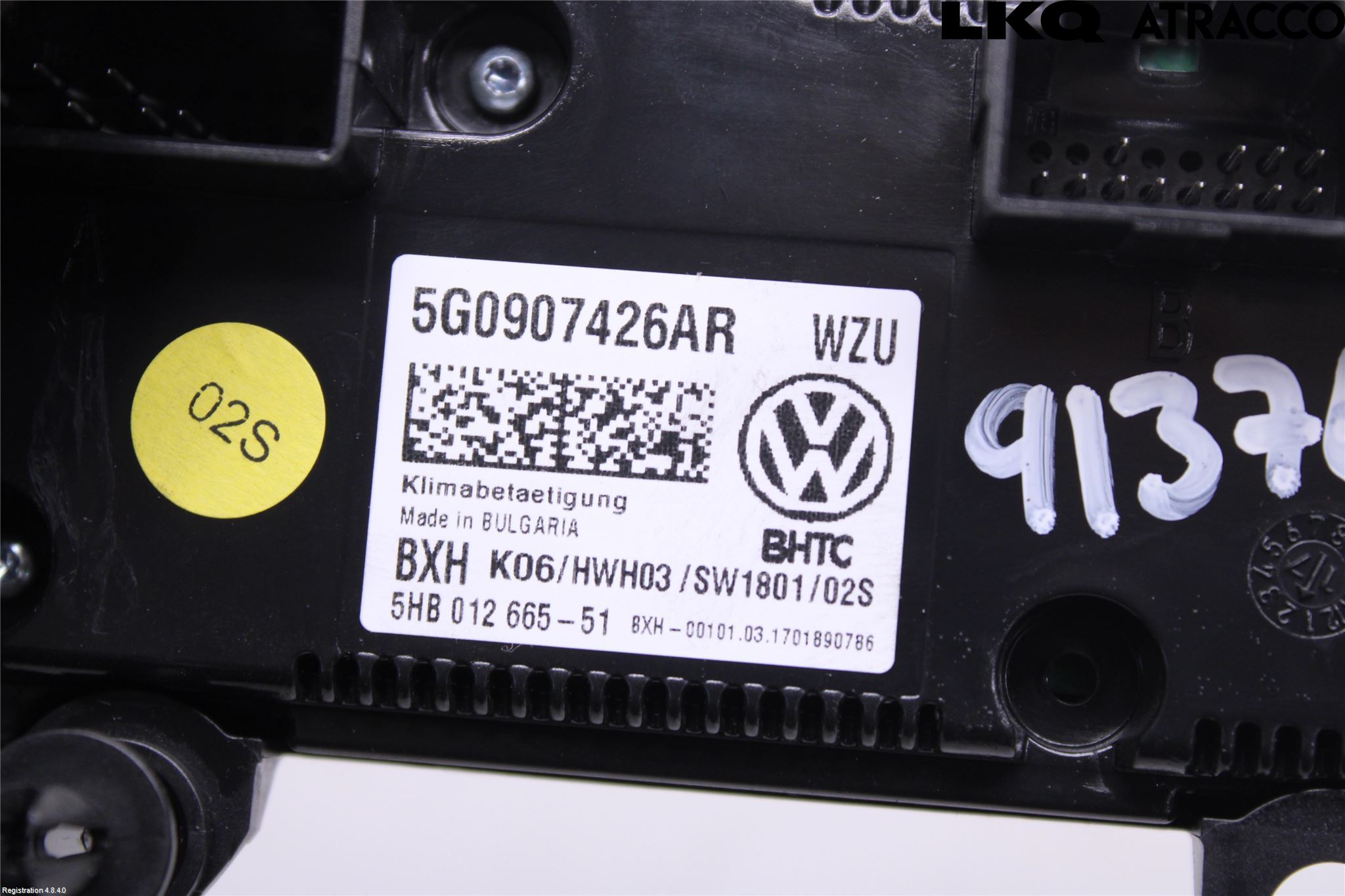Volkswagen VW GOLF SPORTSVAN 15-20 Varme Ac Betjening-Display