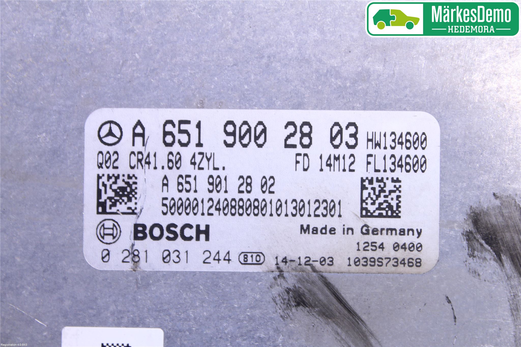 Mercedes-Benz MB VITO/V-KLASS (W640,W447,W448) 14- Styreenhet Innsprøytning