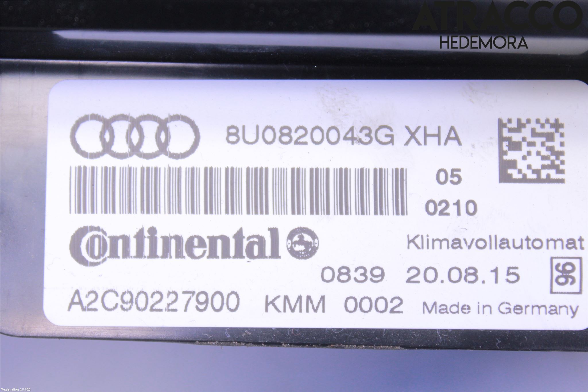 Audi Q3 8U 12-18 Varme Ac Betjening-Display