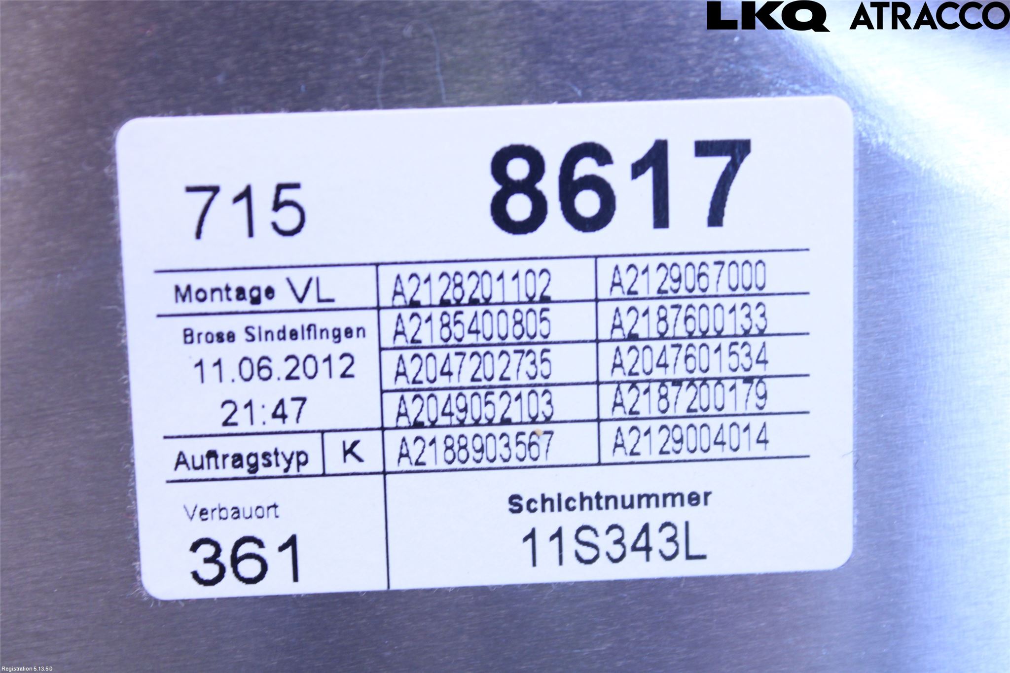 Mercedes-Benz MB CLS (C218/X218) 11-17 Vindusheis El Komp