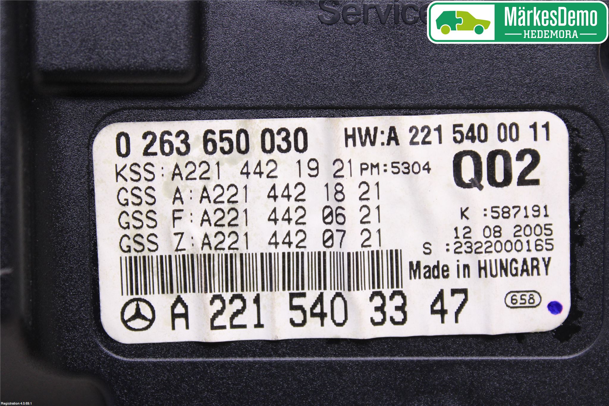 Mercedes-Benz MB S-KLASS (W221) 05-13 Instr Kombinert