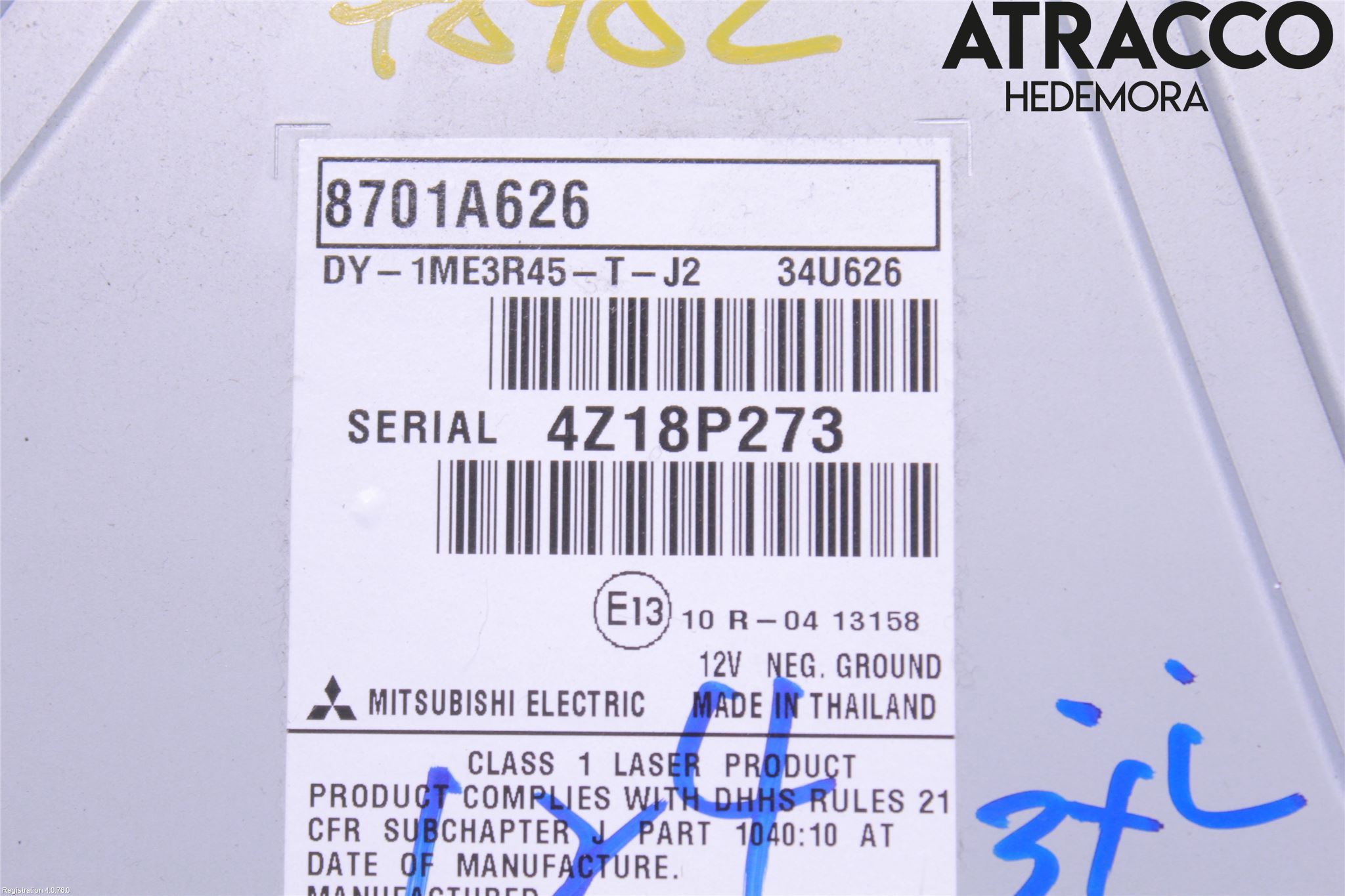 Mitsubishi ASX 10-22 Stereo Radio Med Cd