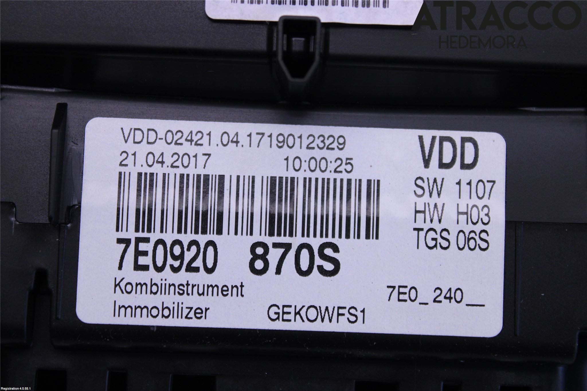Volkswagen VW TRANSP/CARAVELLE (T6) 16-22 Instr Kombinert