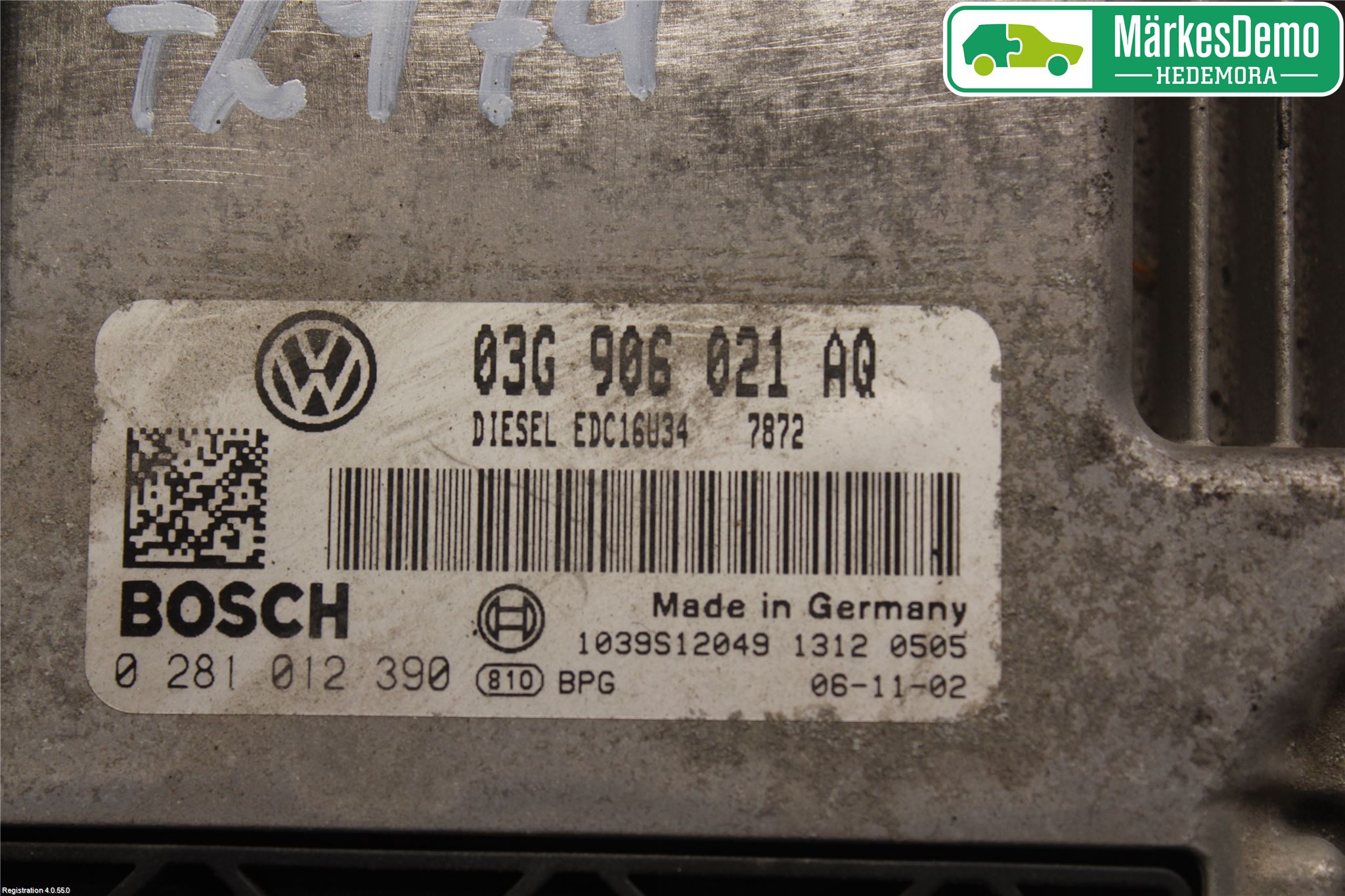 Volkswagen VW CADDY      04-10 Styreenhet Innsprøytning