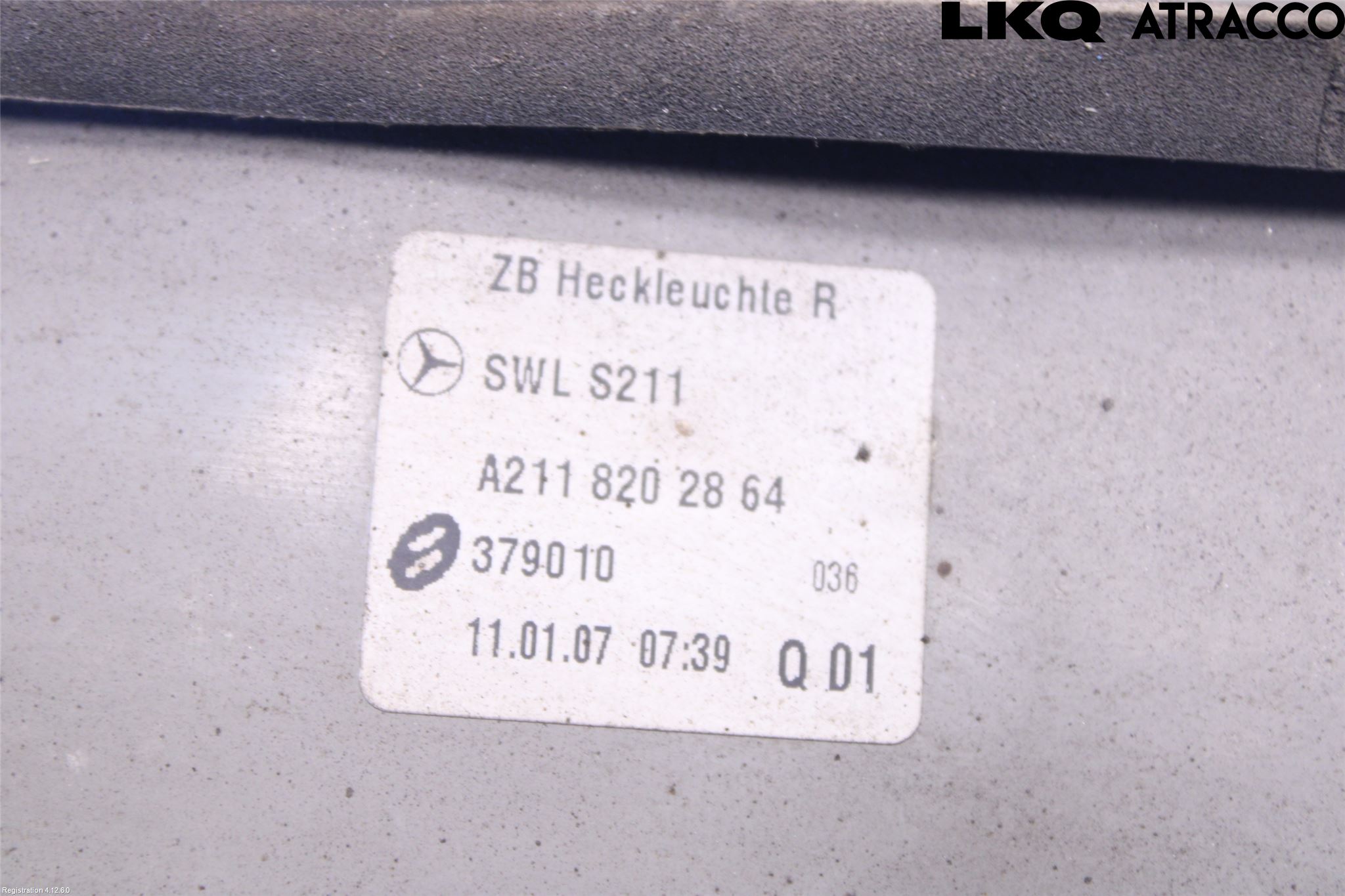 Mercedes-Benz MB E-KLASS (W211) 02-09 Baklykt Høyre