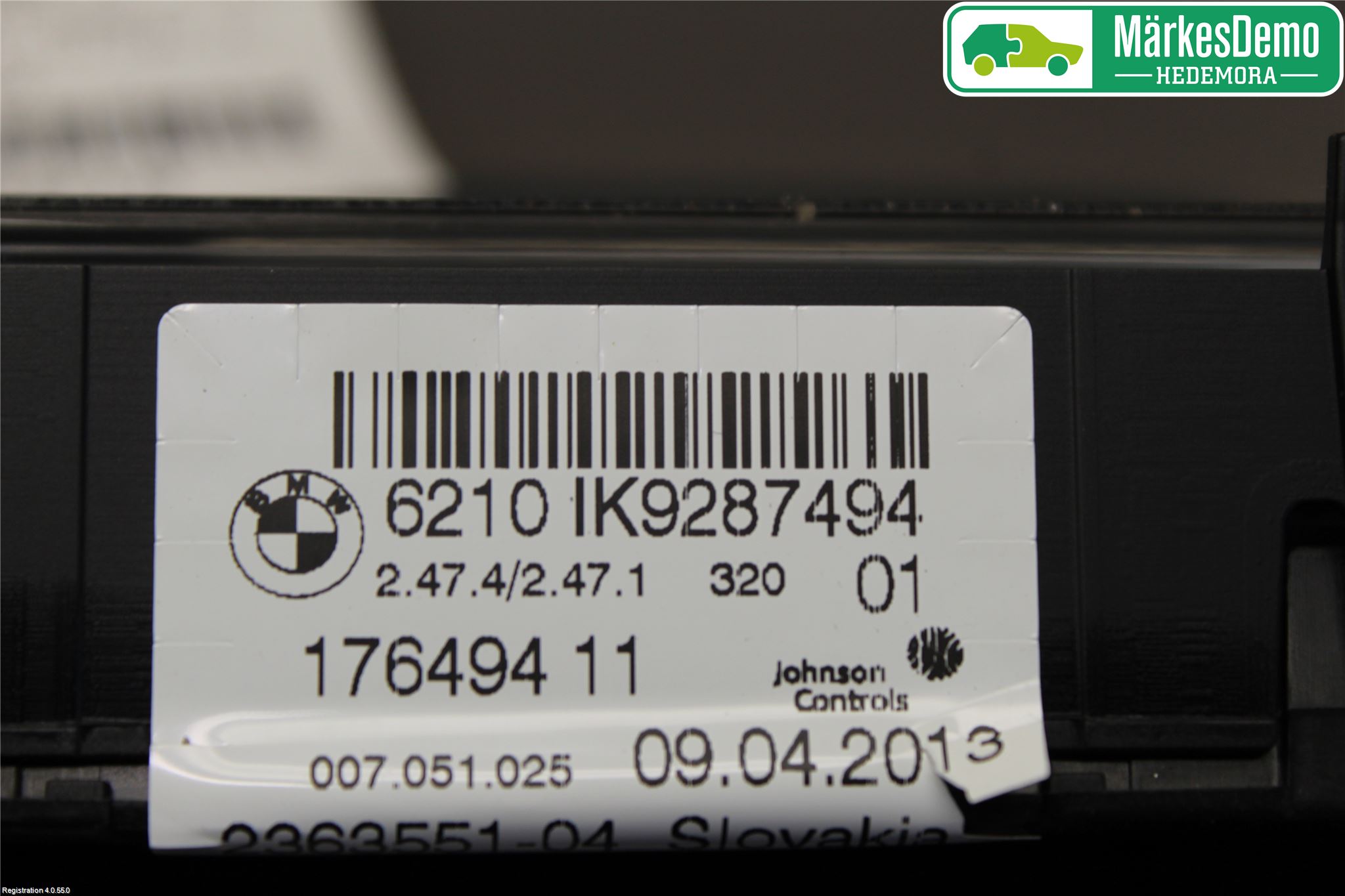 BMW 3 F30/F31/F80 12-19 Instr Kombinert