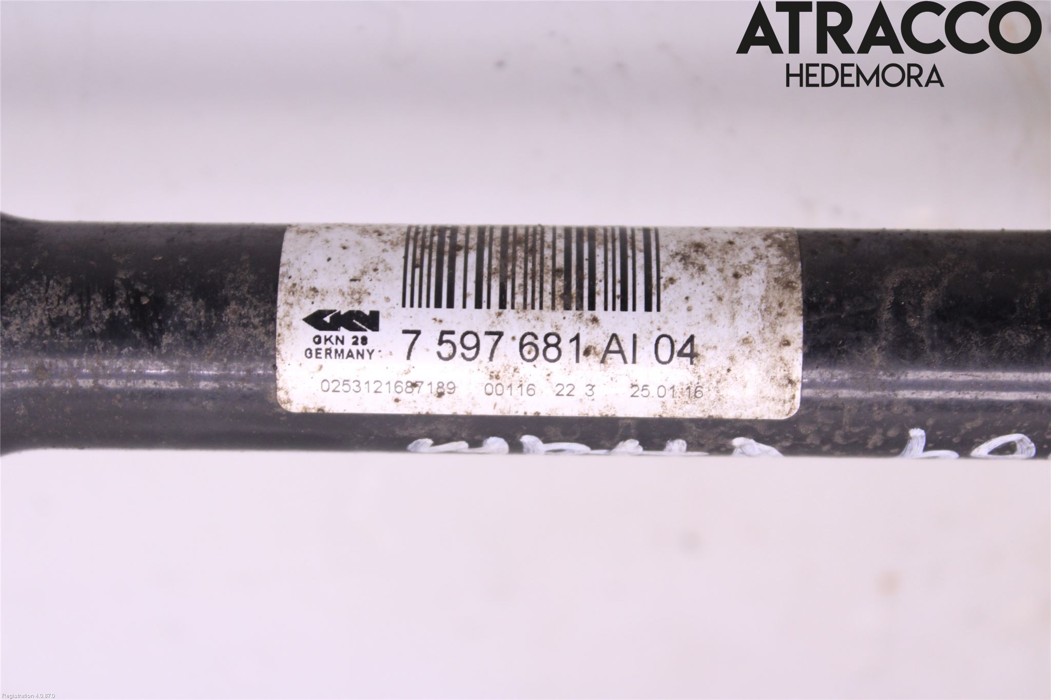 BMW 3 F30/F31/F80 12-19 Drivaksel Bak Kompl Venstre