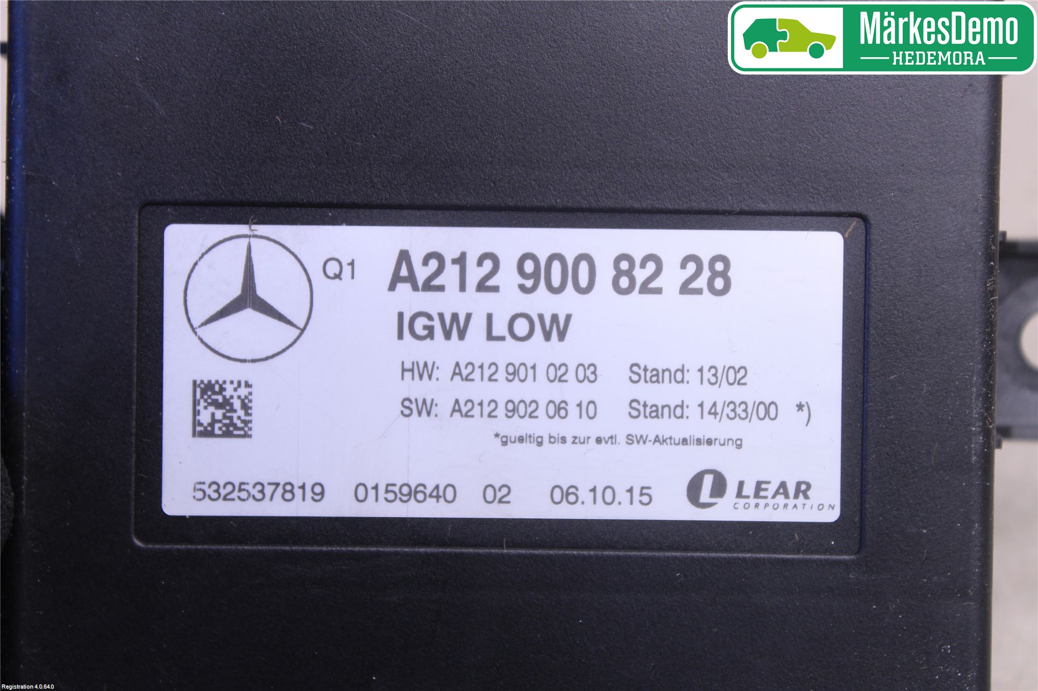 Mercedes-Benz MB E-KLASS (W212) 09-16 Styreenhet Øvrig