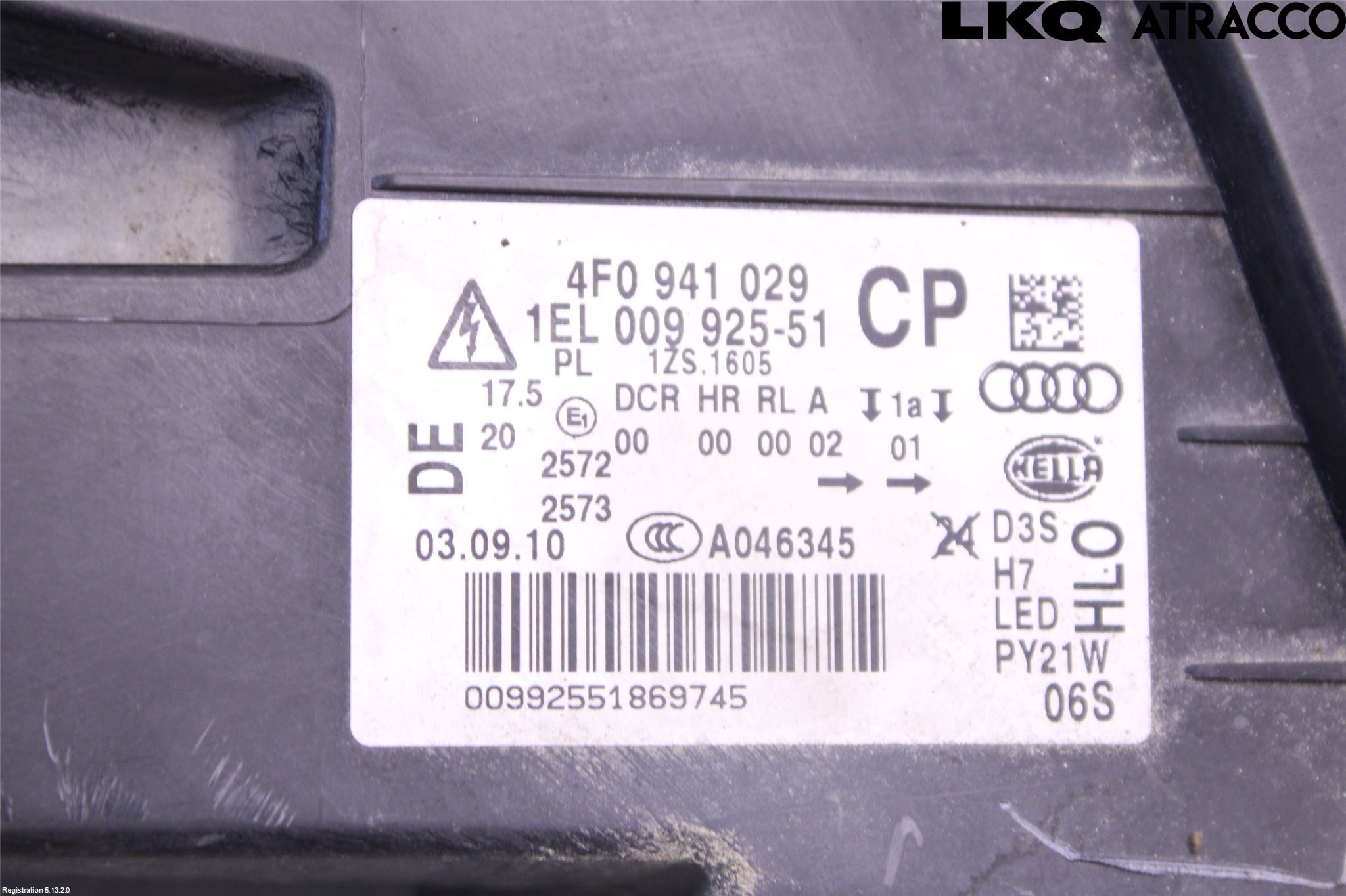 Audi A6/S6     05-11 Frontlykt Venstre