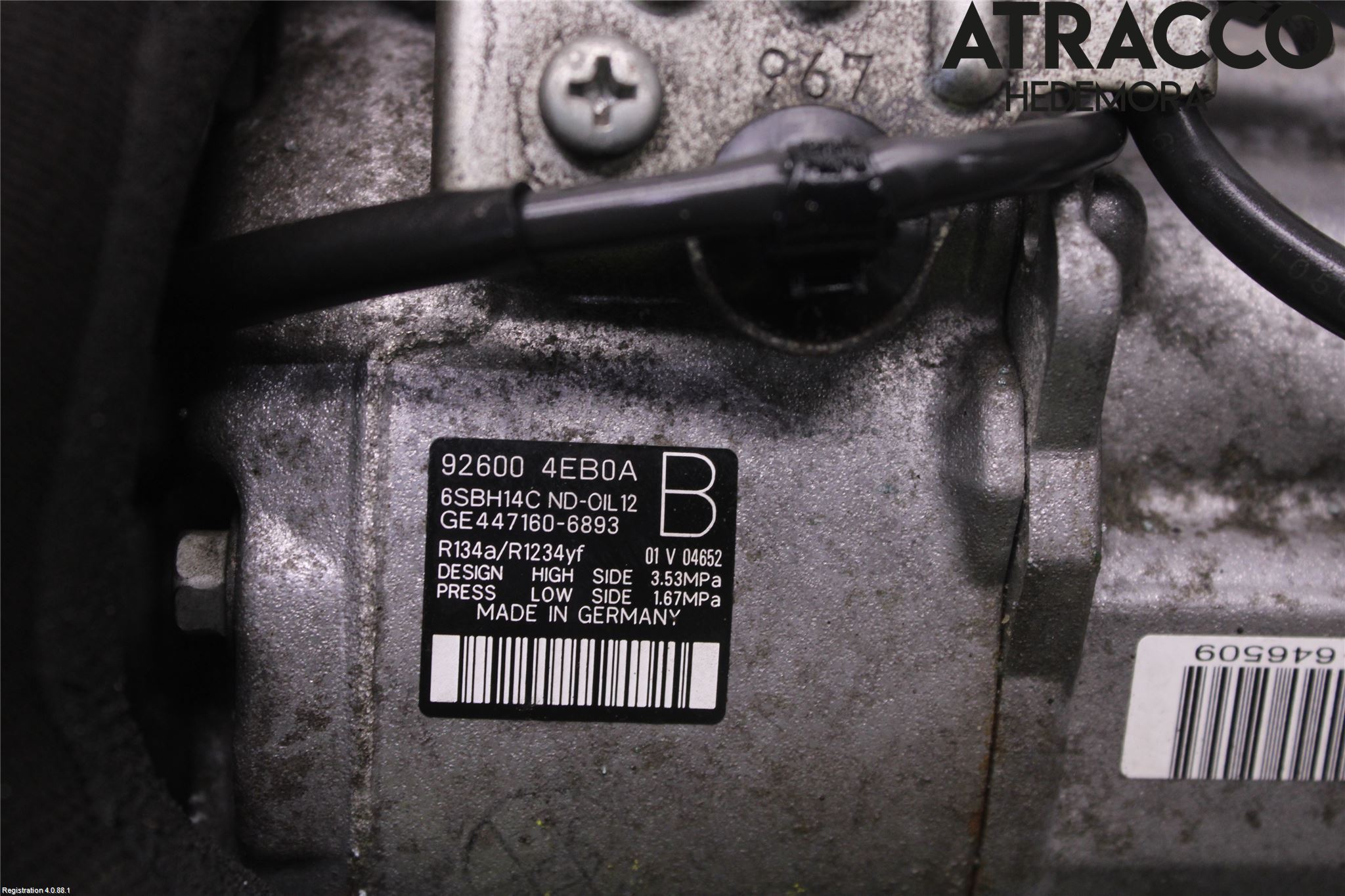 Nissan QASHQAI 17-21 Varme Ac Kompressor