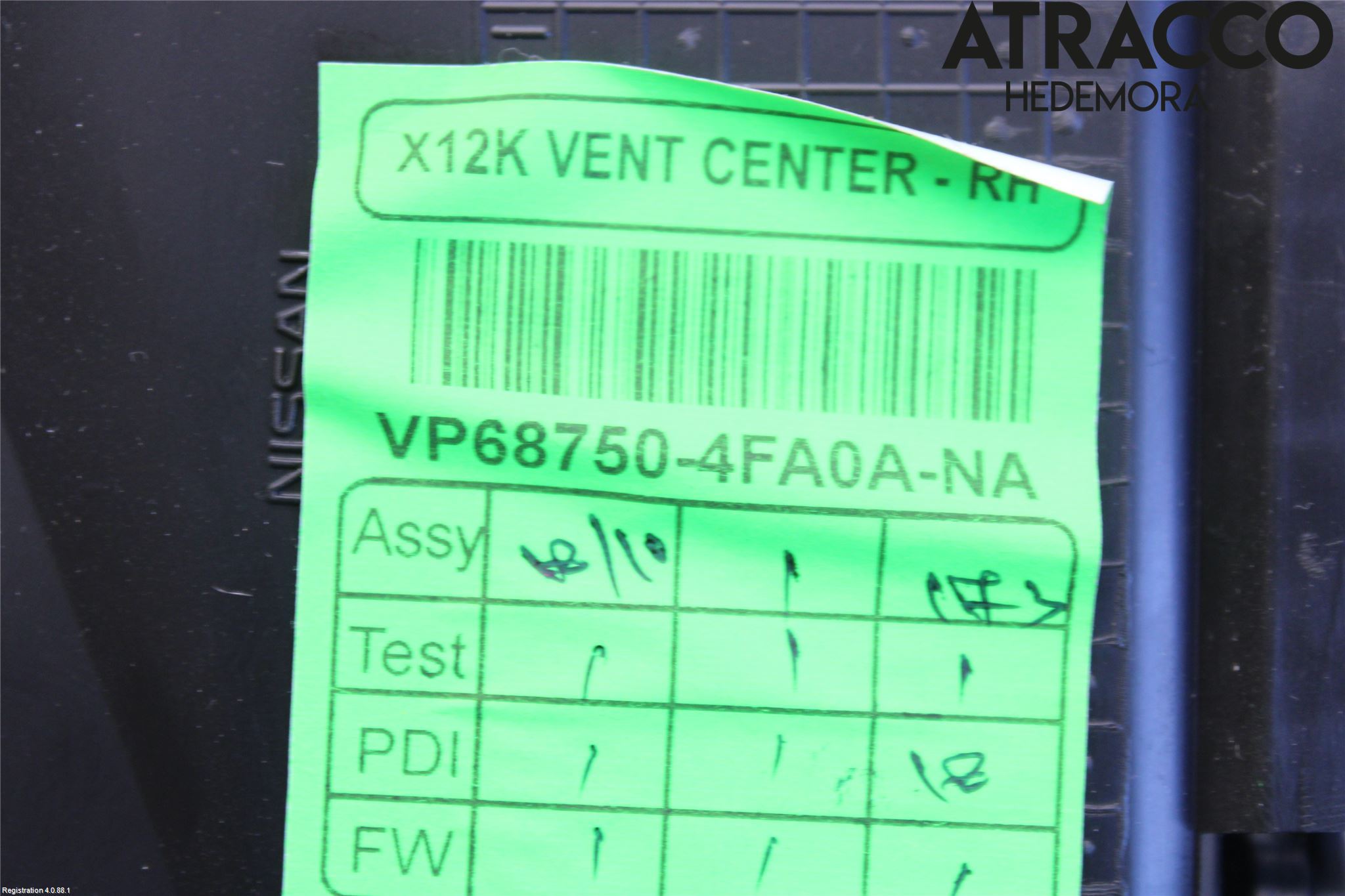 Nissan E-NV200/EVALIA Dashbord Kanal - Dyse