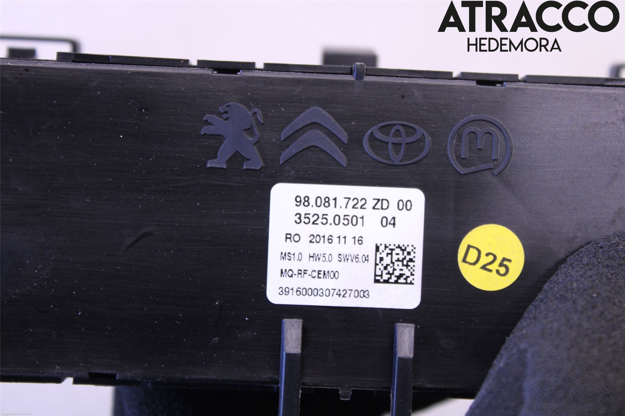 Citroen JUMPY/E-JUMPY 16- Varme Ac Betjening-Display