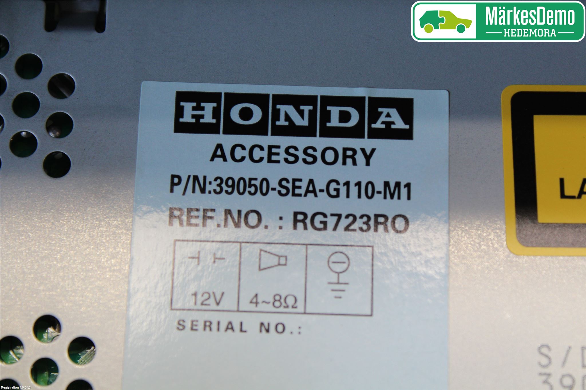 Honda ACCORD    03-07 Stereo Radio Med Cd