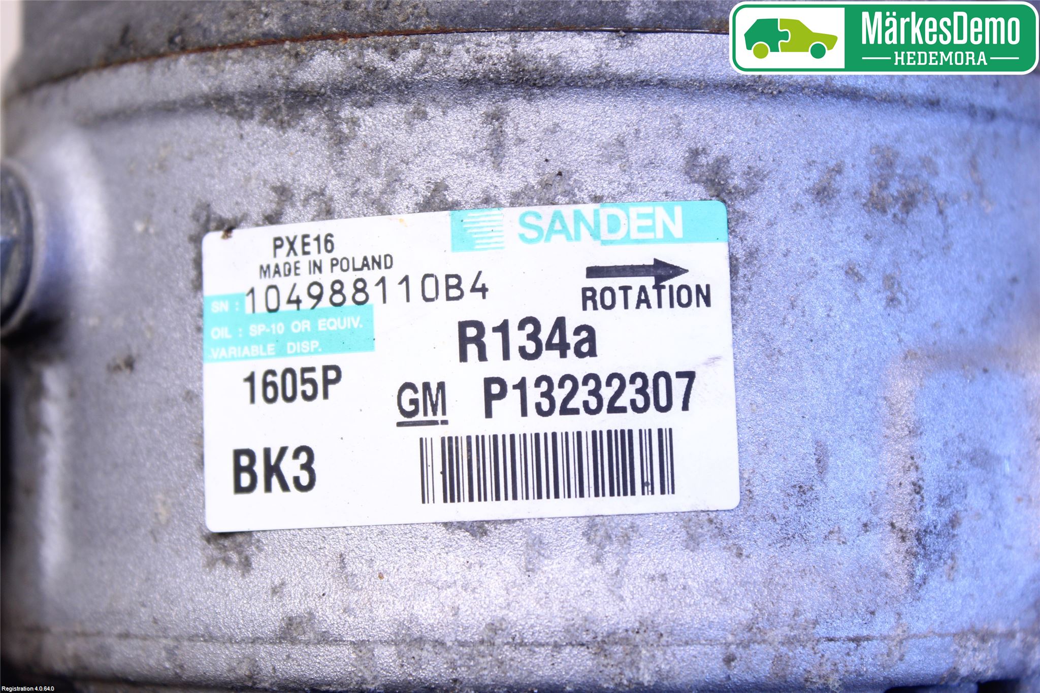 Opel INSIGNIA 09-16 Varme Ac Kompressor