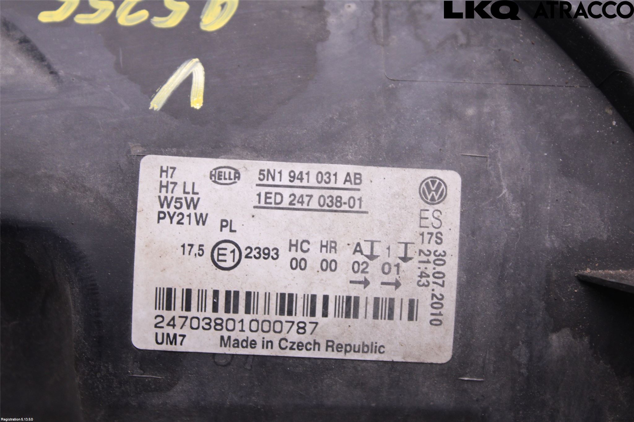 Volkswagen VW TIGUAN 07-16 Frontlykt Venstre