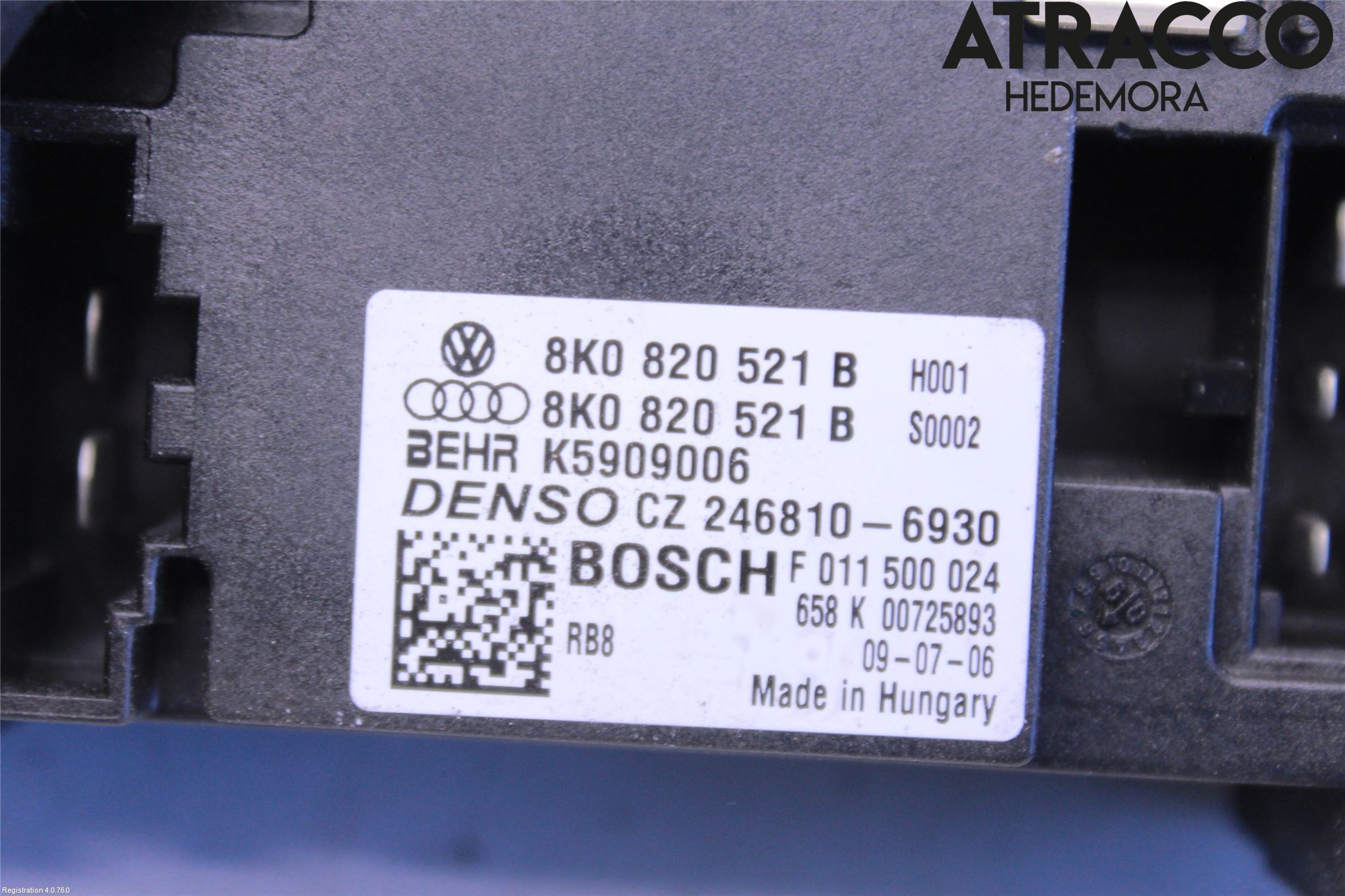 Audi A4/S4 08-11 Varmeapparat Viftemotstand