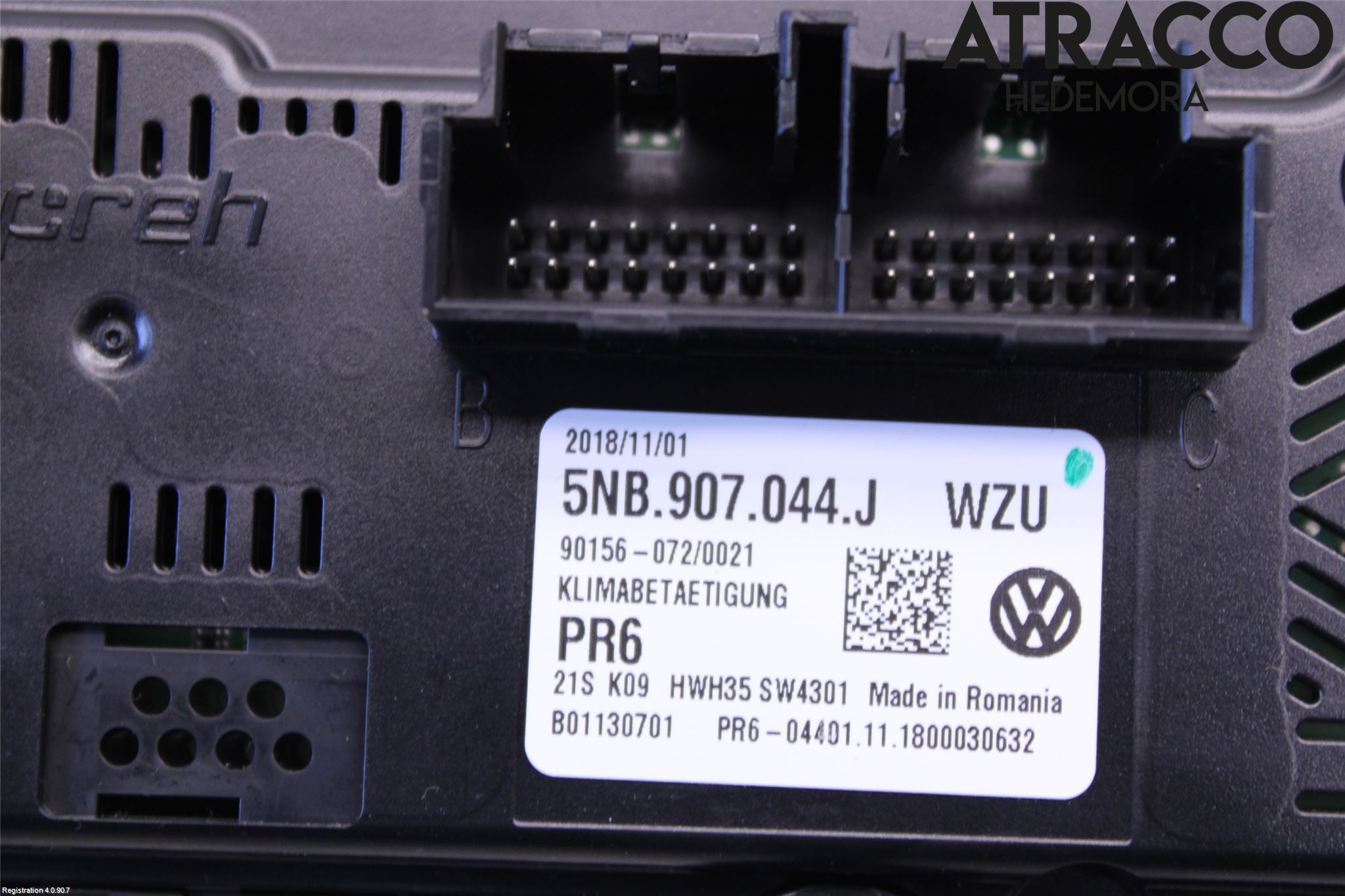 Volkswagen VW TIGUAN 16-24 Varme Ac Betjening-Display