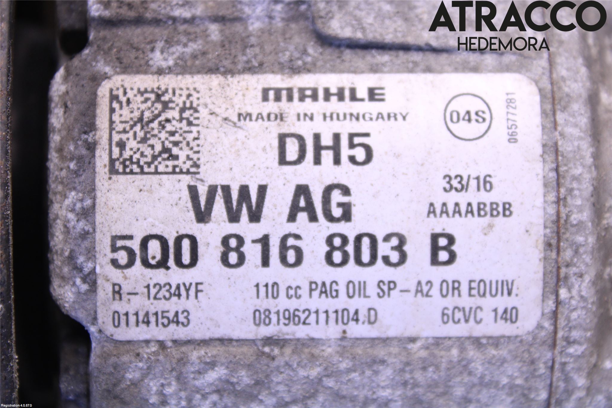 Skoda OCTAVIA (5E) 13-20 Varme Ac Kompressor