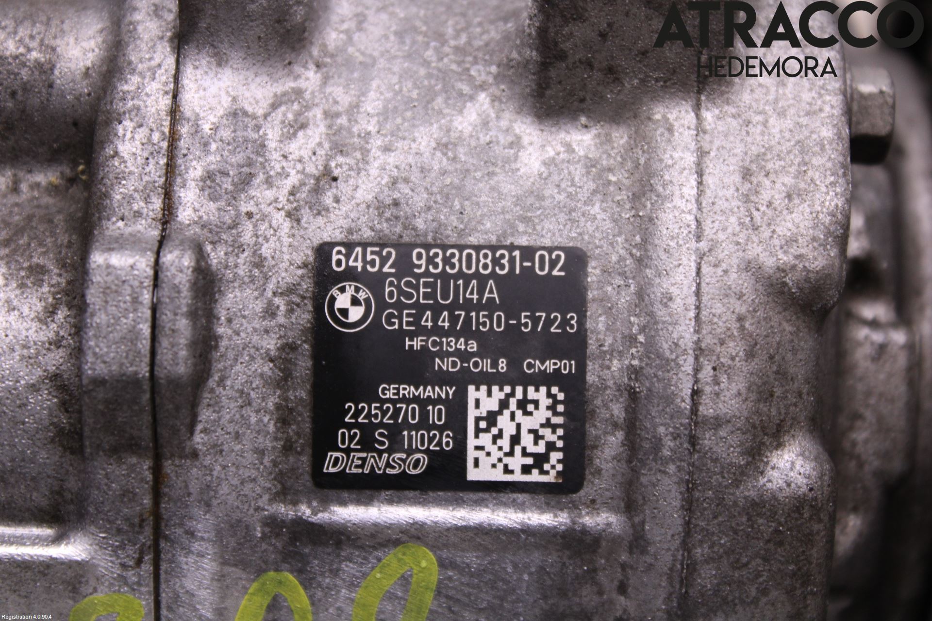 BMW 3 GT F34 13-19 Varme Ac Kompressor