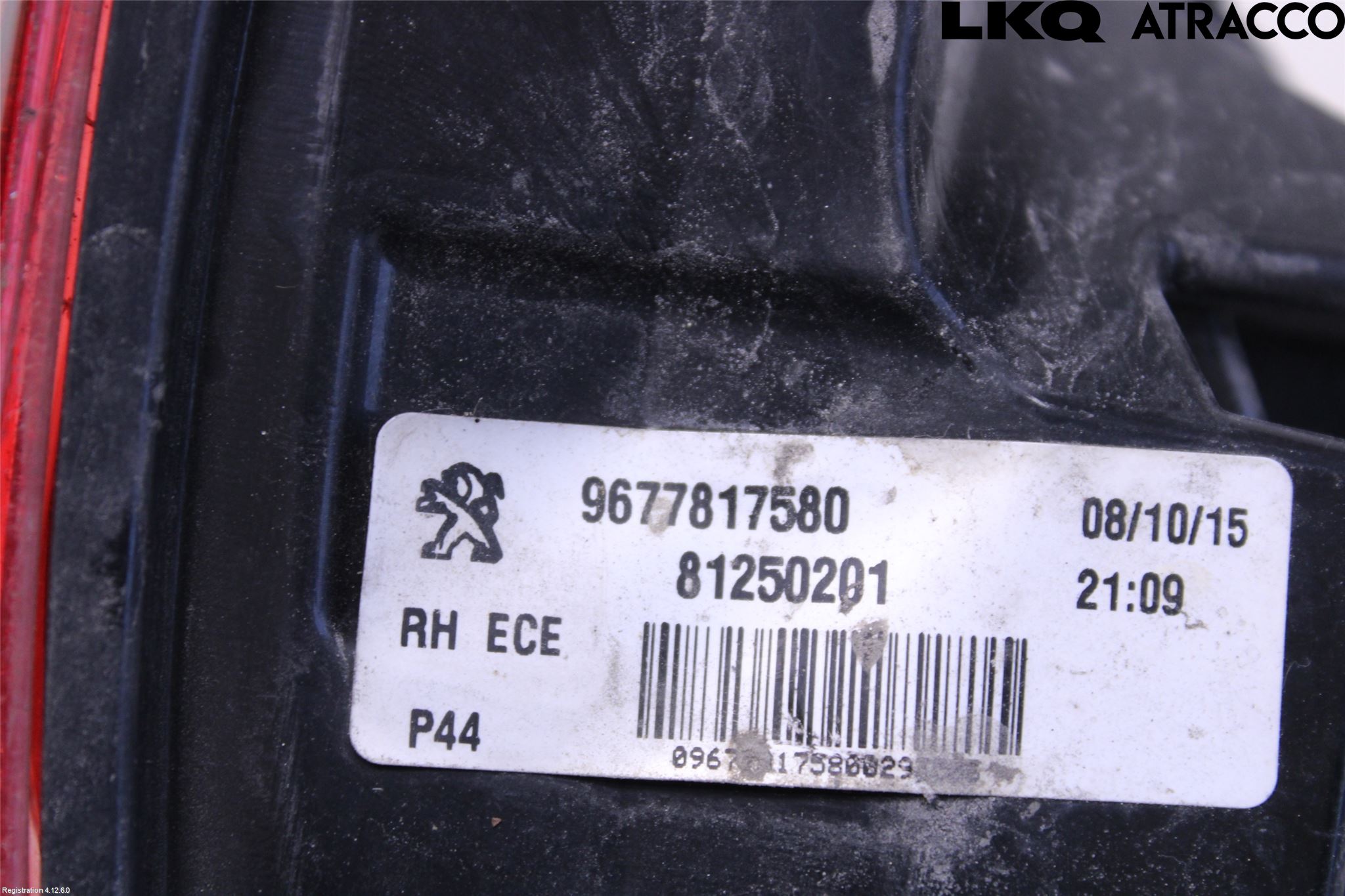 Peugeot 308 14-21 Baklykt Høyre