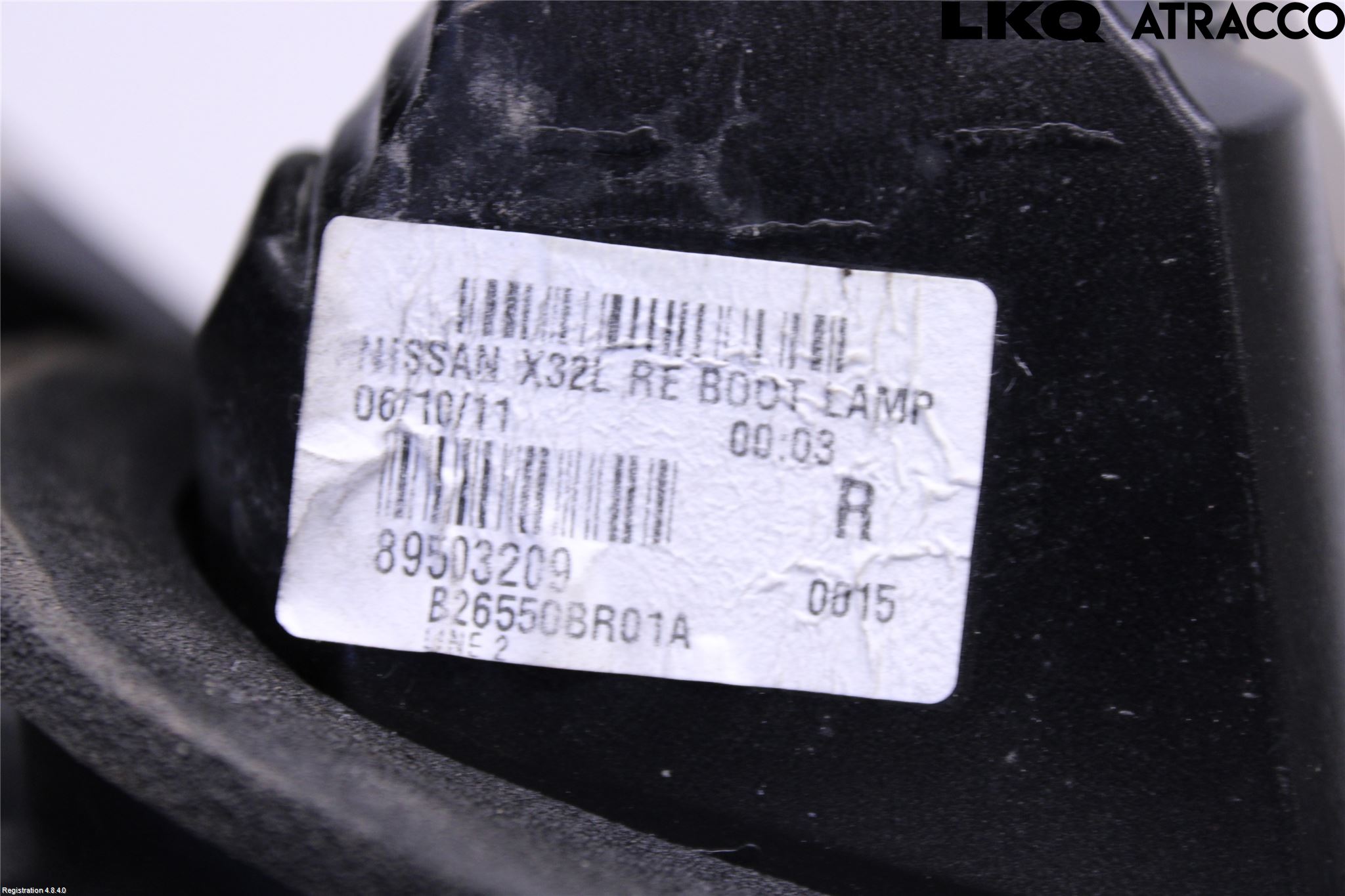 Nissan QASHQAI+2  10-14 Baklykt Høyre  På Luke(Indre)