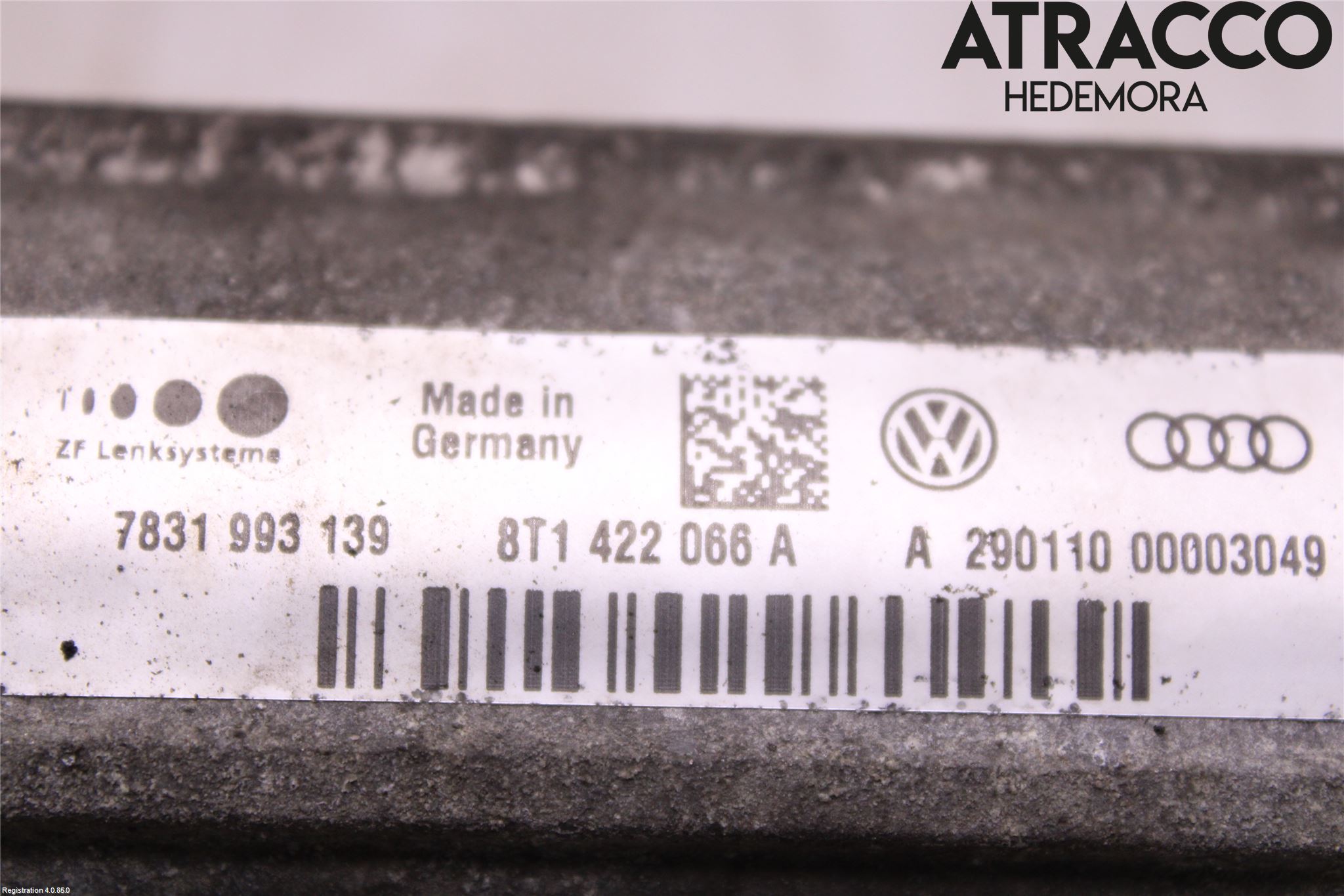 Audi A4/S4 08-11 Servo Snekke - Tannstang