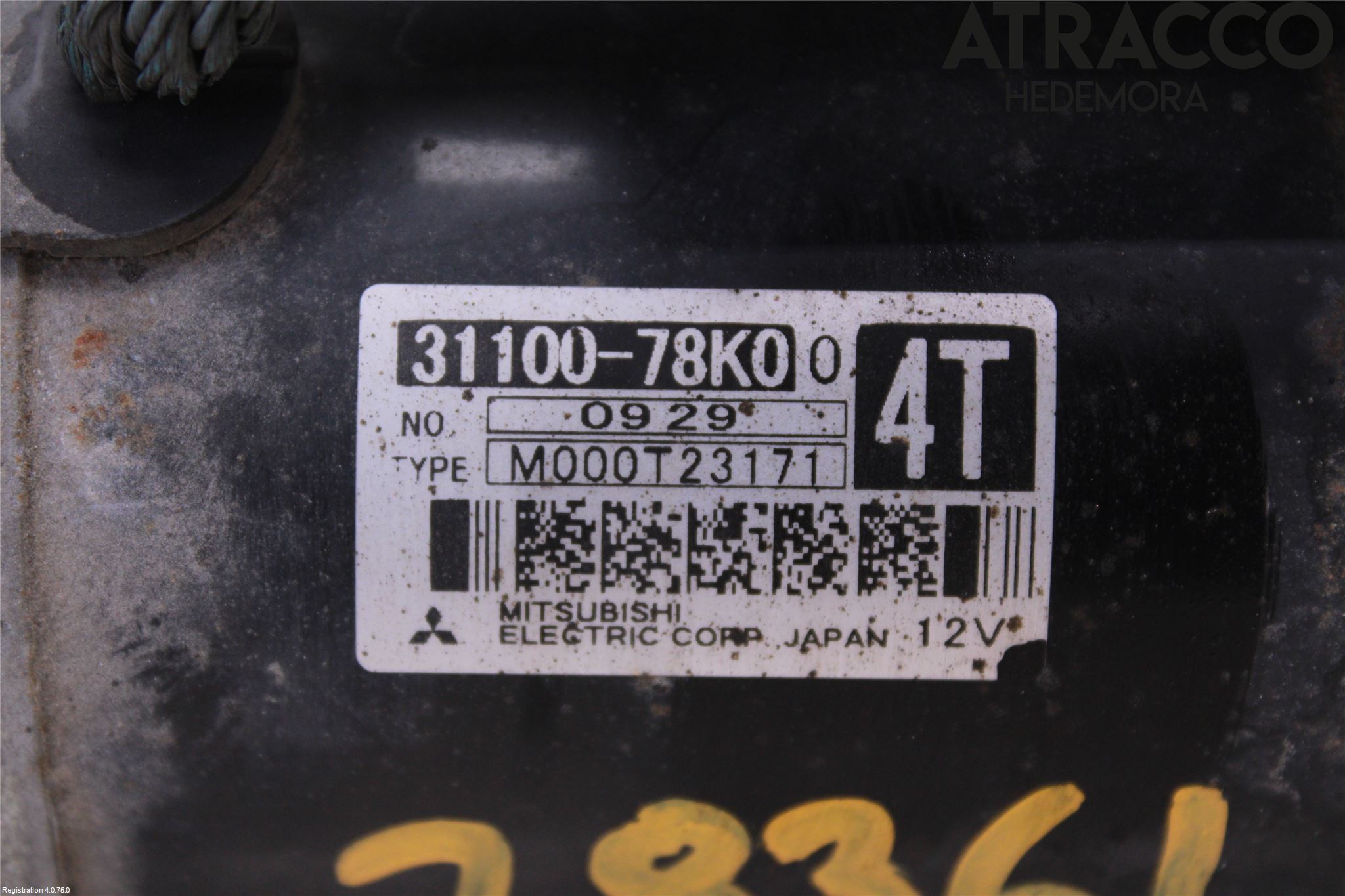 Suzuki KIZASHI Startmotor