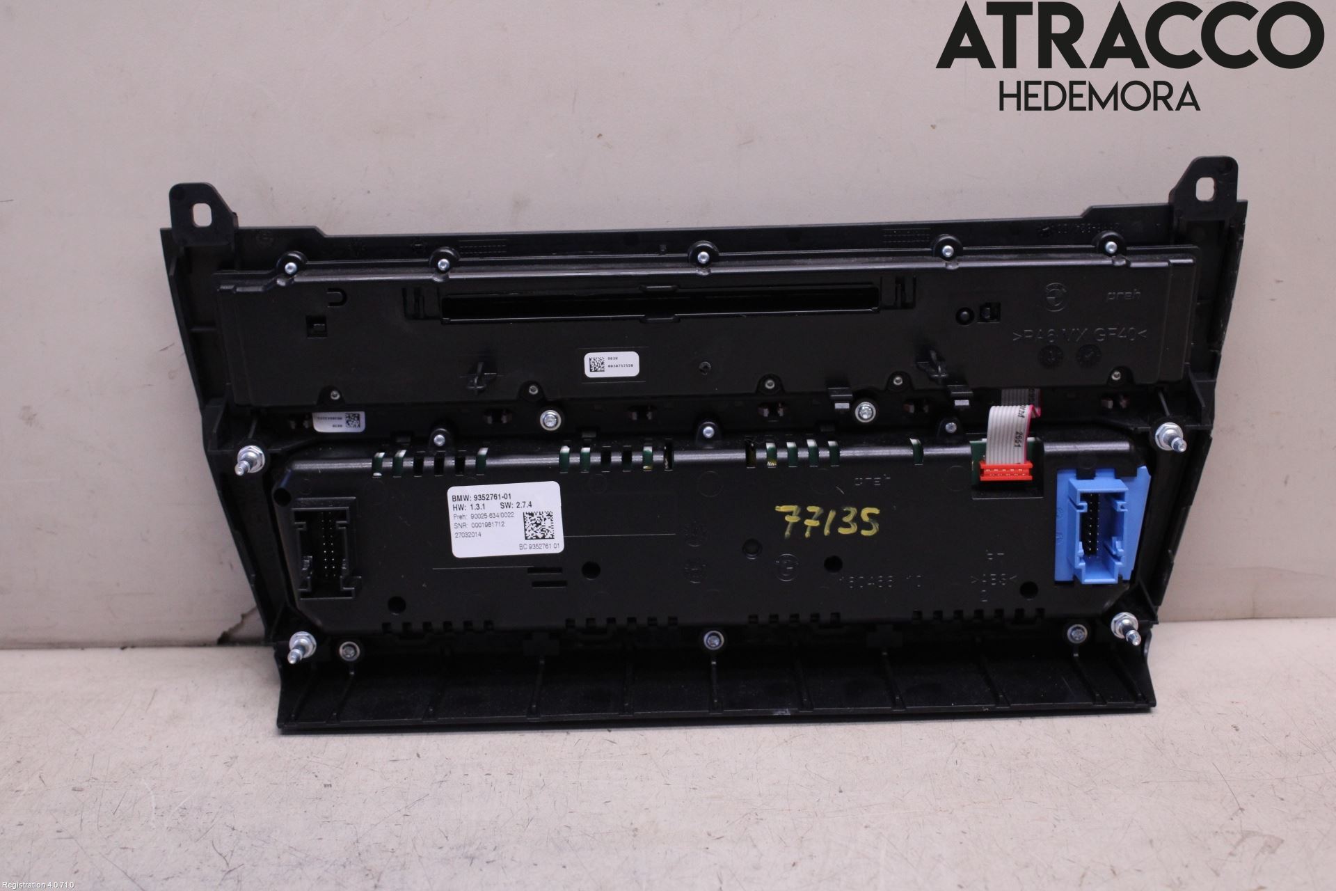 BMW 5 F10/F11/F18 09-17 Varme Ac Betjening-Display