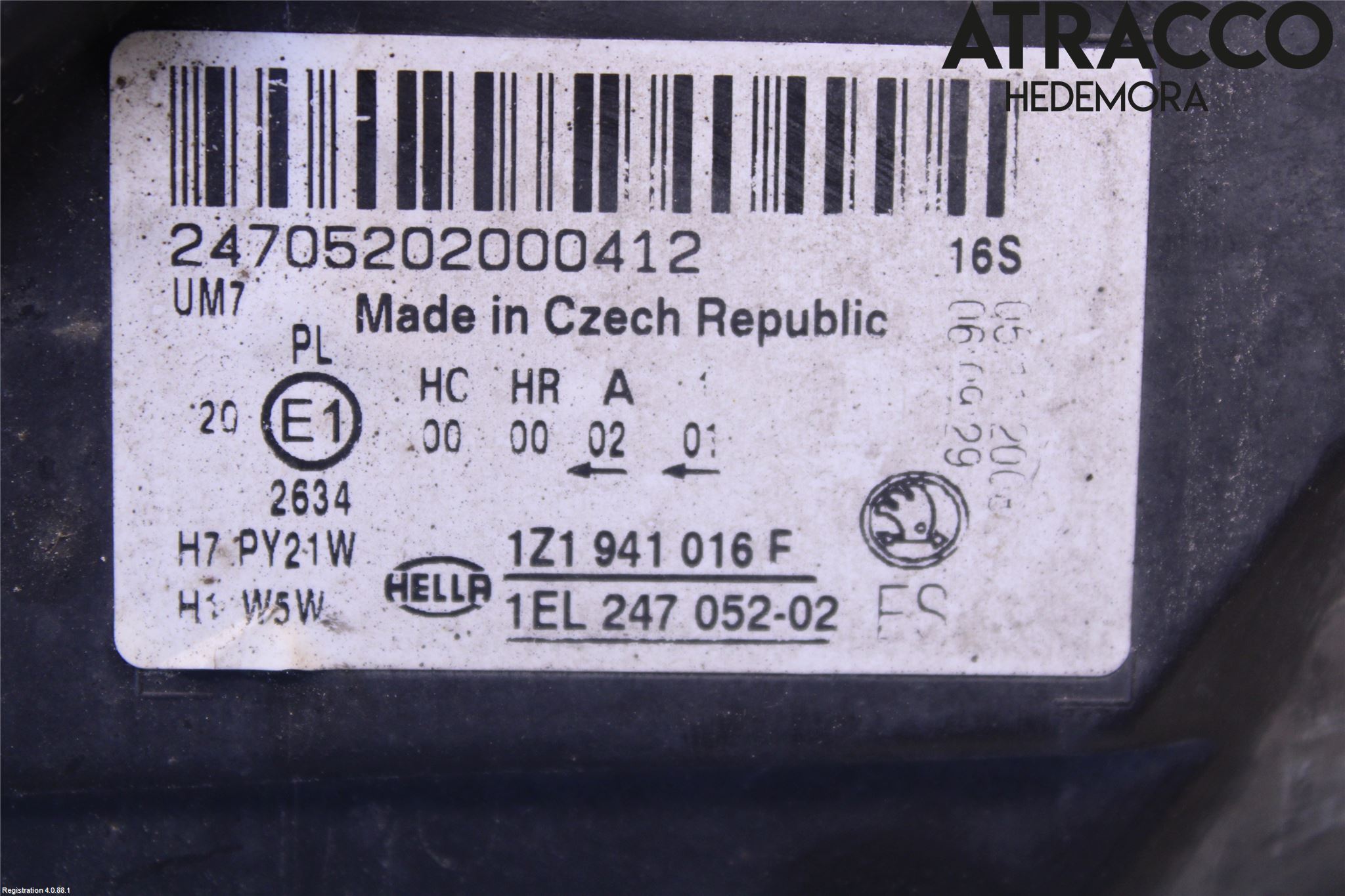 Skoda OCTAVIA (1Z) 05-13 Frontlykt Høyre