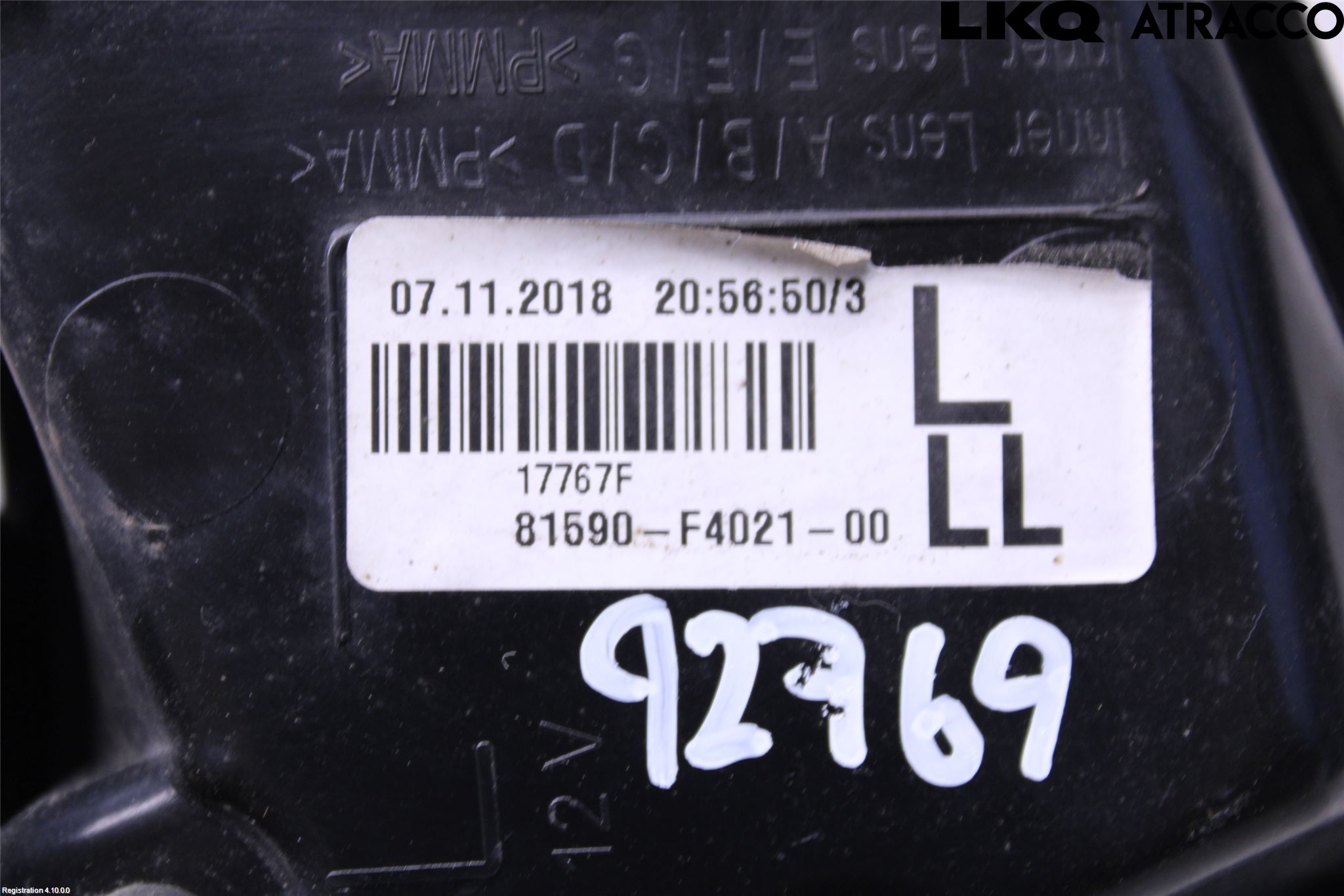 Toyota C-HR 16-23 Baklykt Venstre  På Luke(Indre