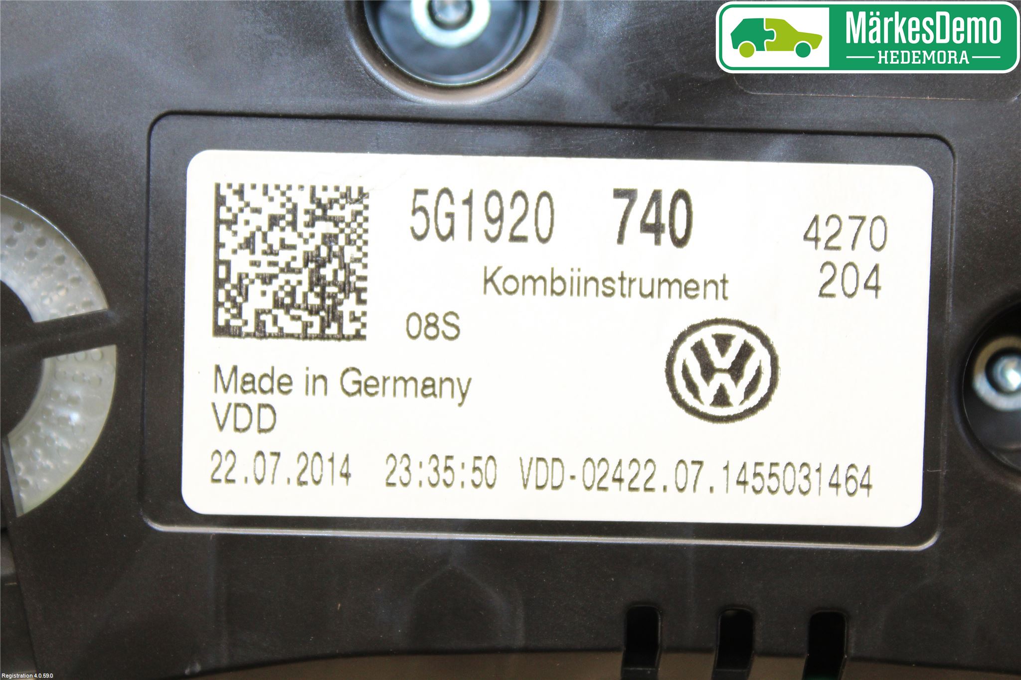 Volkswagen VW GOLF / E-GOLF VII 13-20 Instr Kombinert