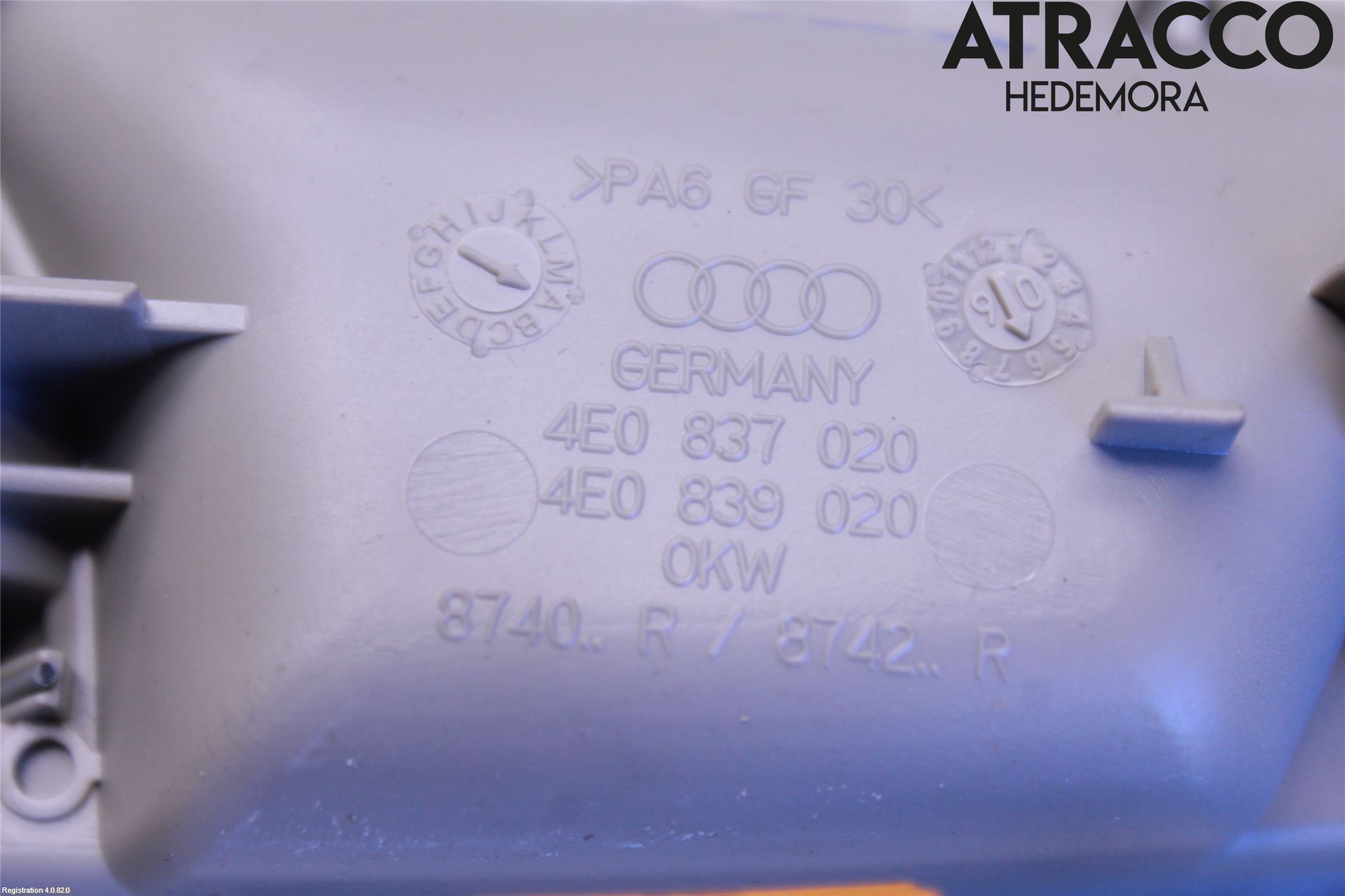Audi A8/S8 4E  02-09 Innr Dørhandtak H Indre