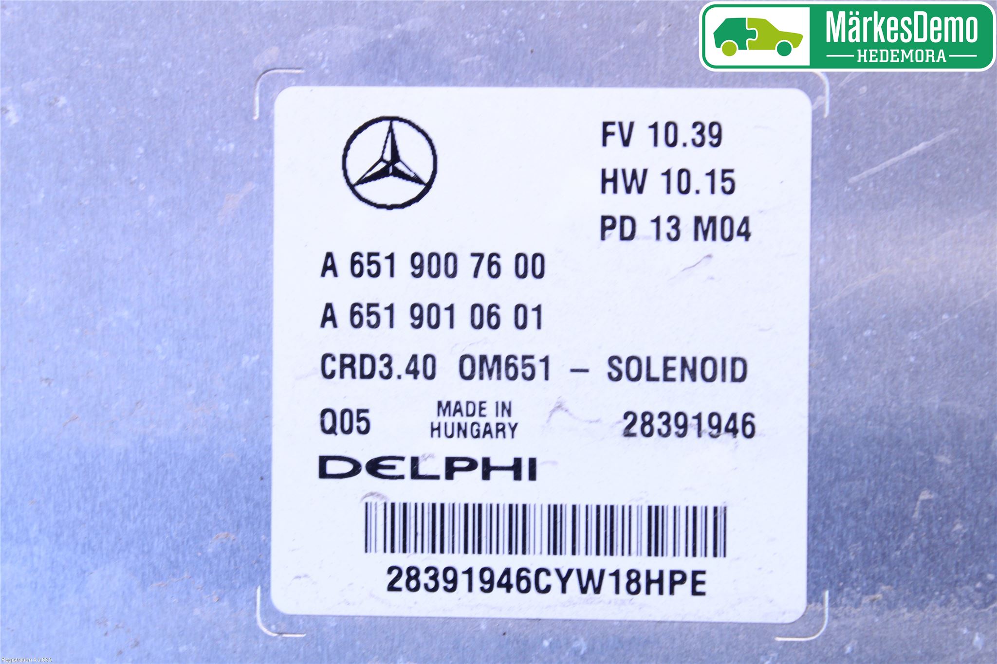Mercedes-Benz MB B-KLASS (W246/W242) 12-19 Styreenhet Innsprøytning