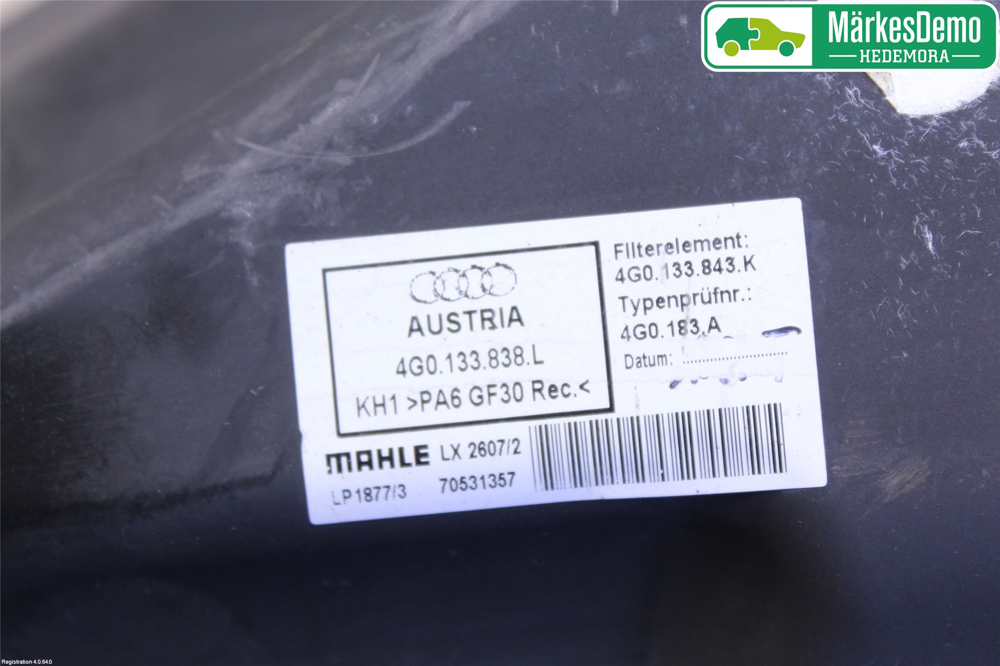 Audi A6/S6 4G 11-18 Luftfilter Boks