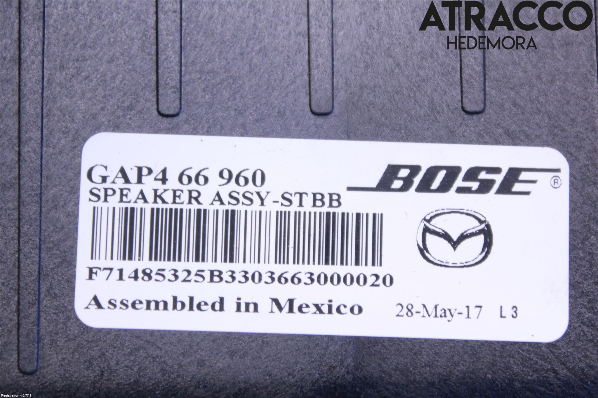 Mazda CX-3 Innr Høyttaler