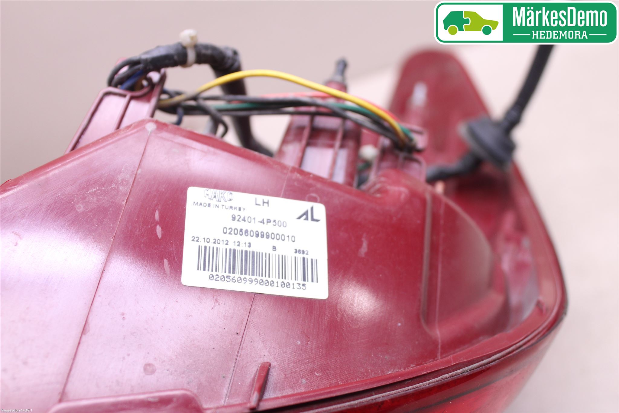 Hyundai i20 PB 09-14 Baklykt Venstre
