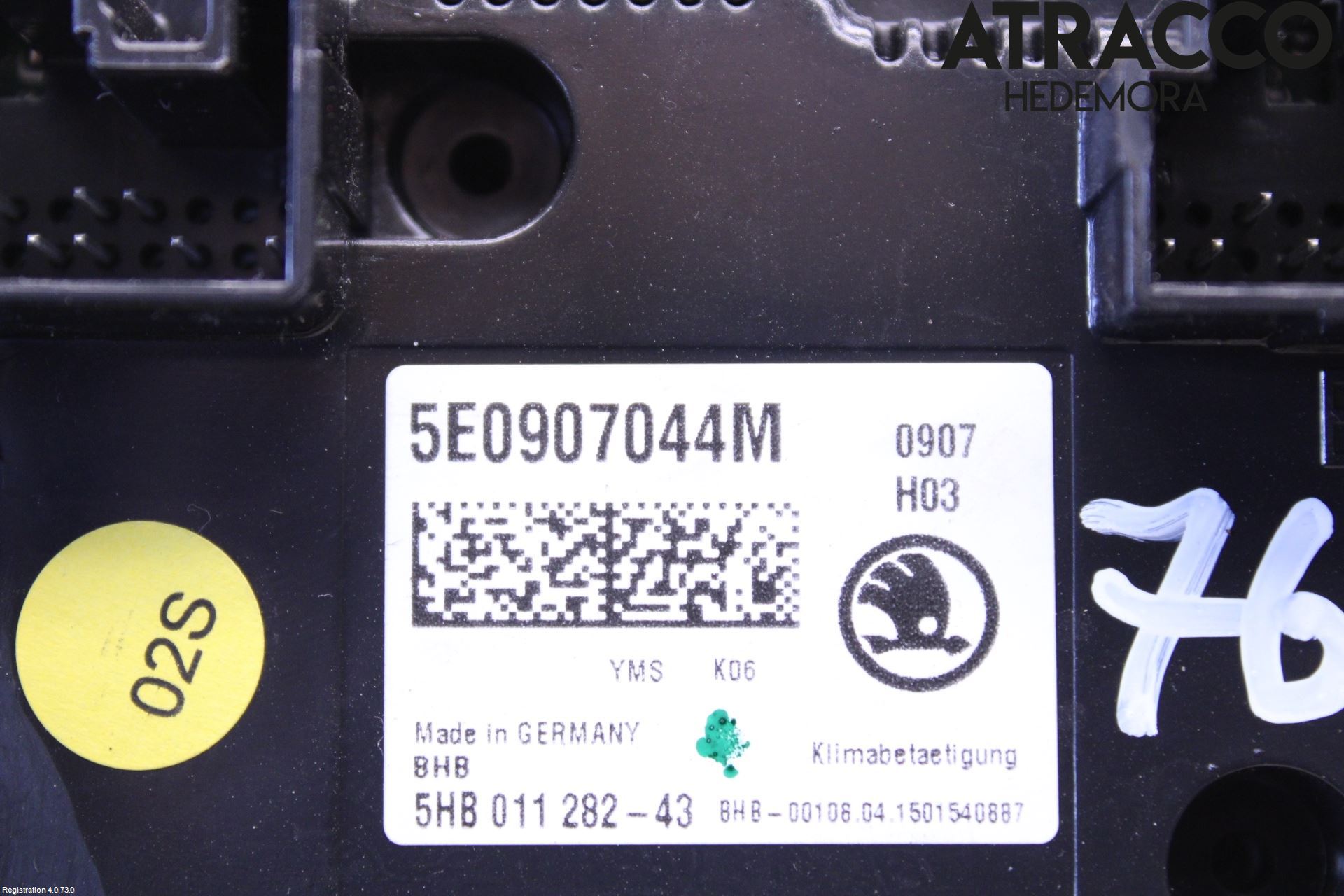 Skoda OCTAVIA (5E) 13-20 Varme Ac Betjening-Display