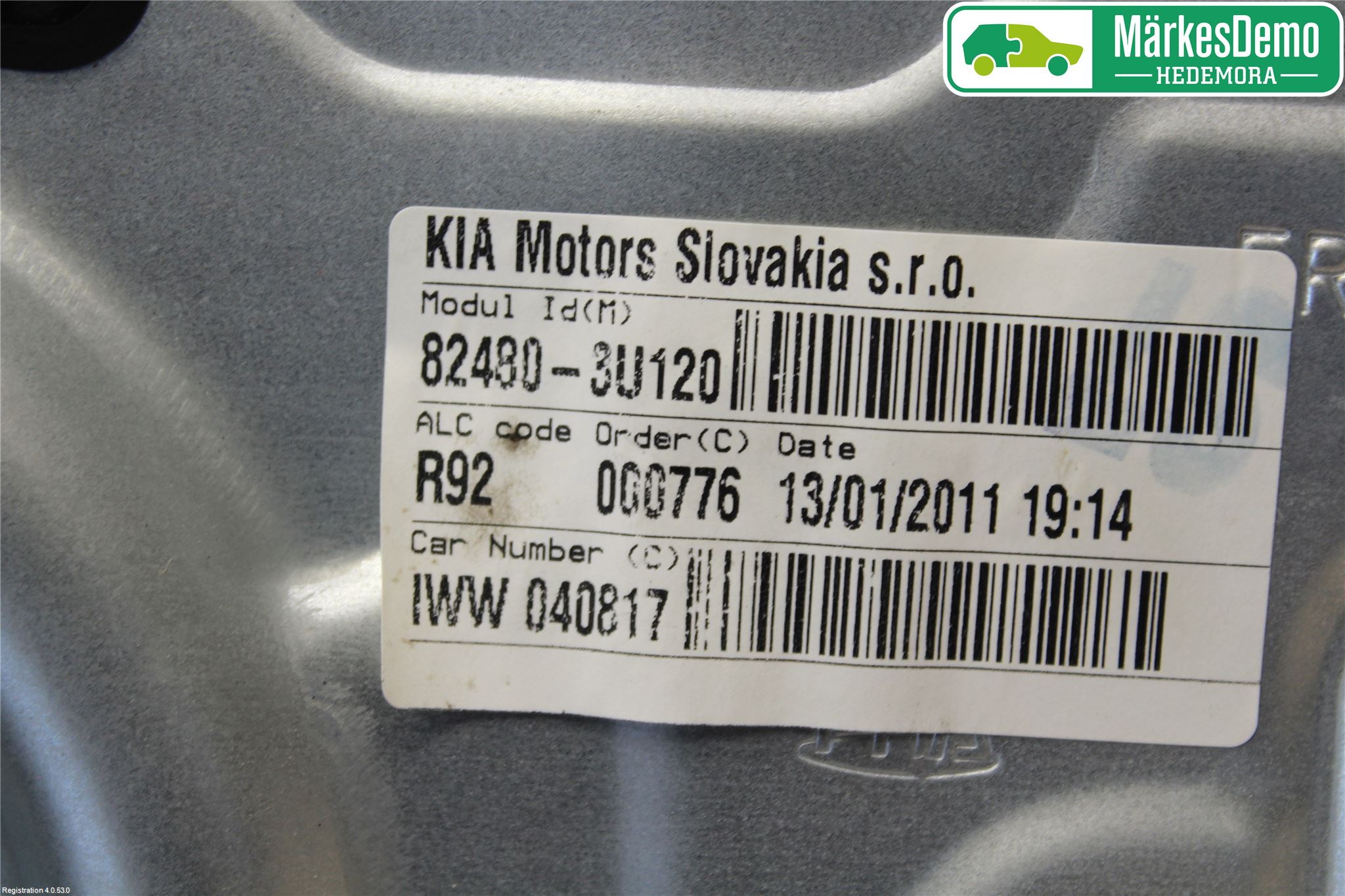 Kia SPORTAGE (SL) 11-15 Vindusheis El Komp