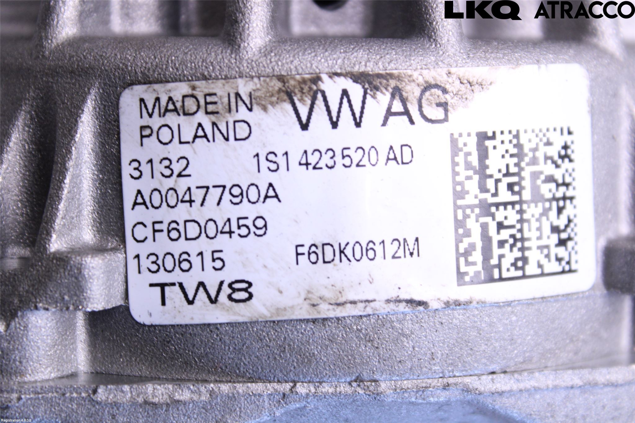 Volkswagen VW UP! / E-UP! Rattakselaggregat Innebygd Servo
