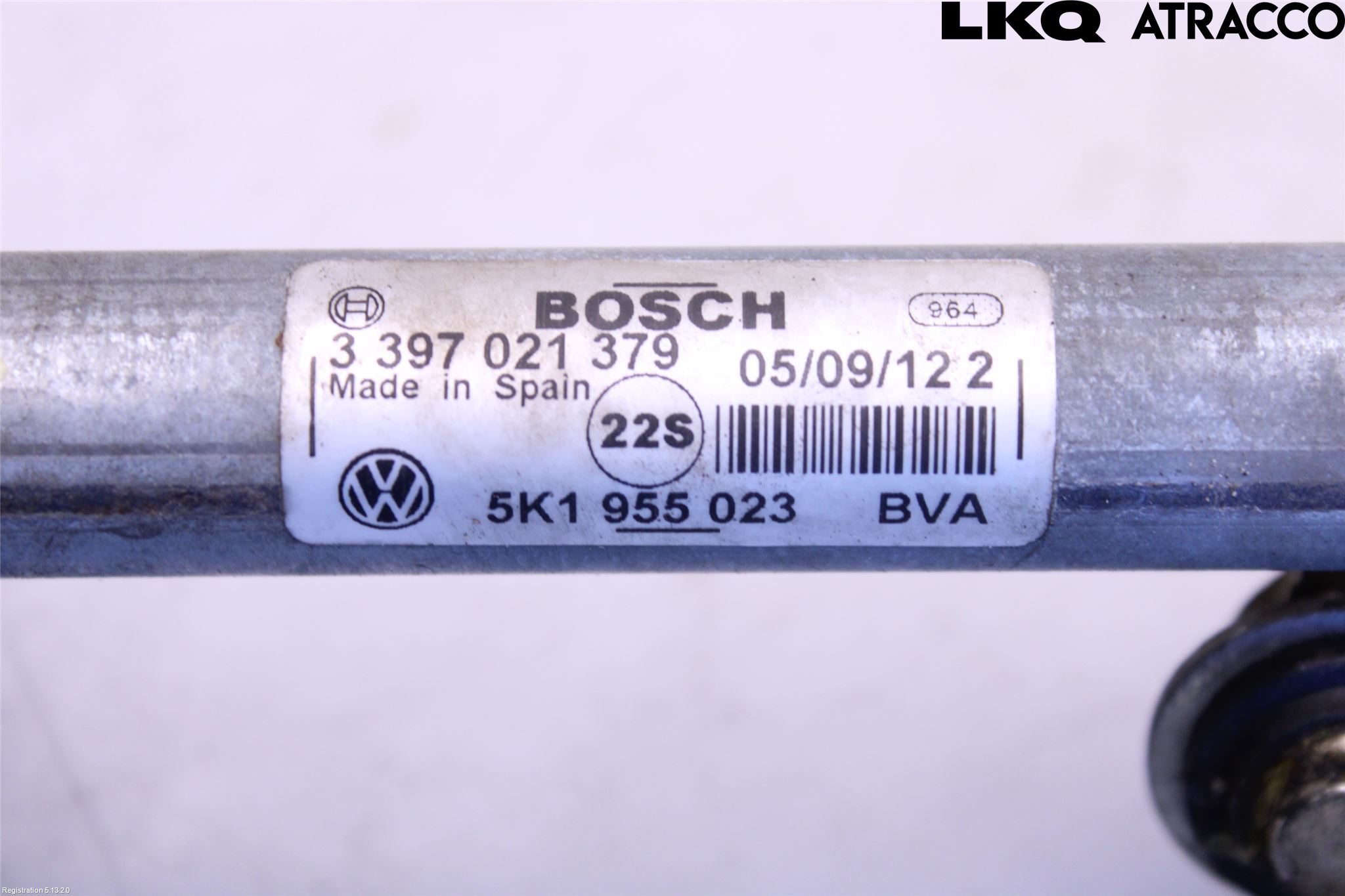 Volkswagen VW GOLF VI 09-13 Viskeroverføring Frontrute