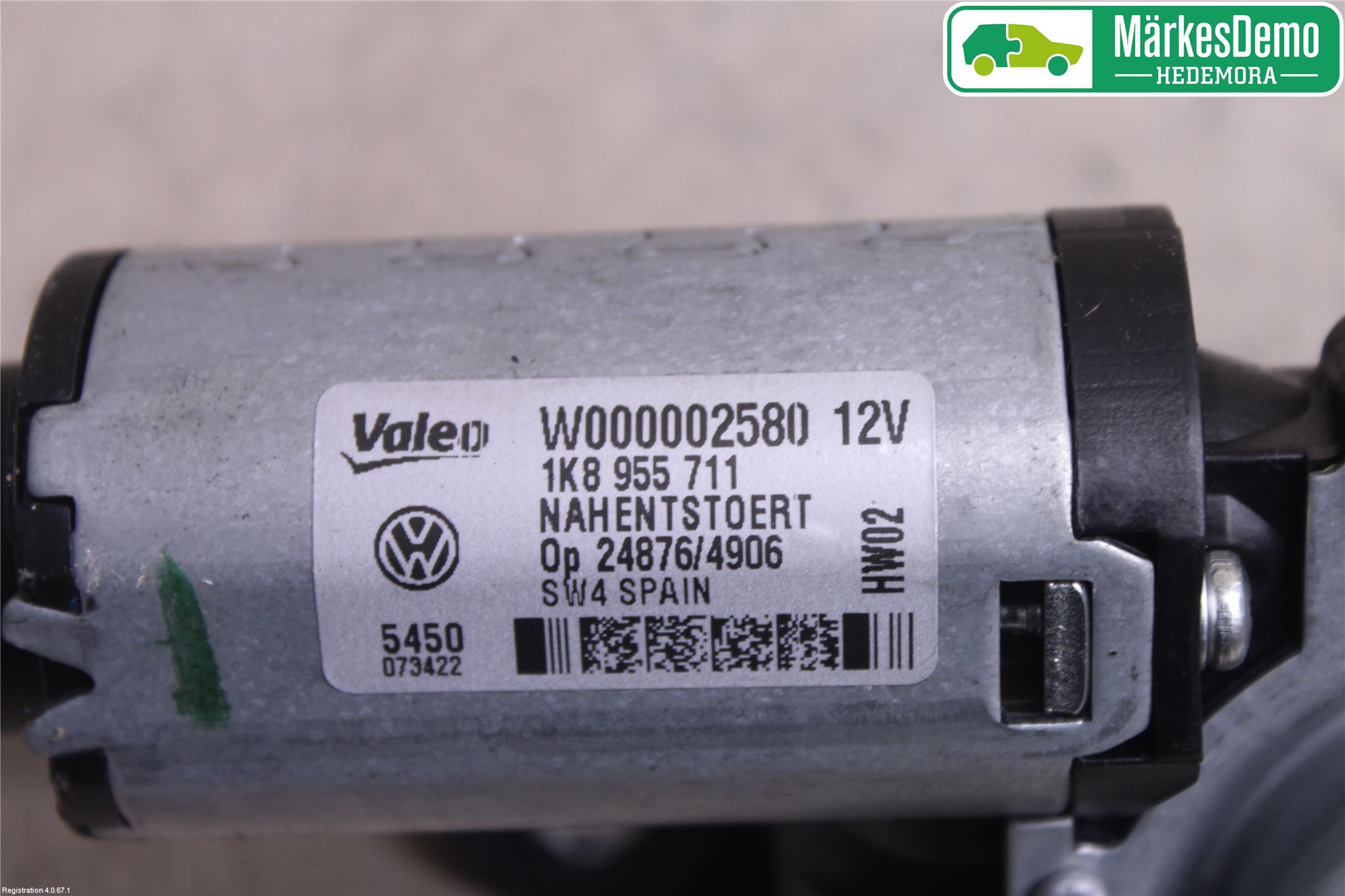 Volkswagen VW SCIROCCO 09-17 Viskermotor Bakluke