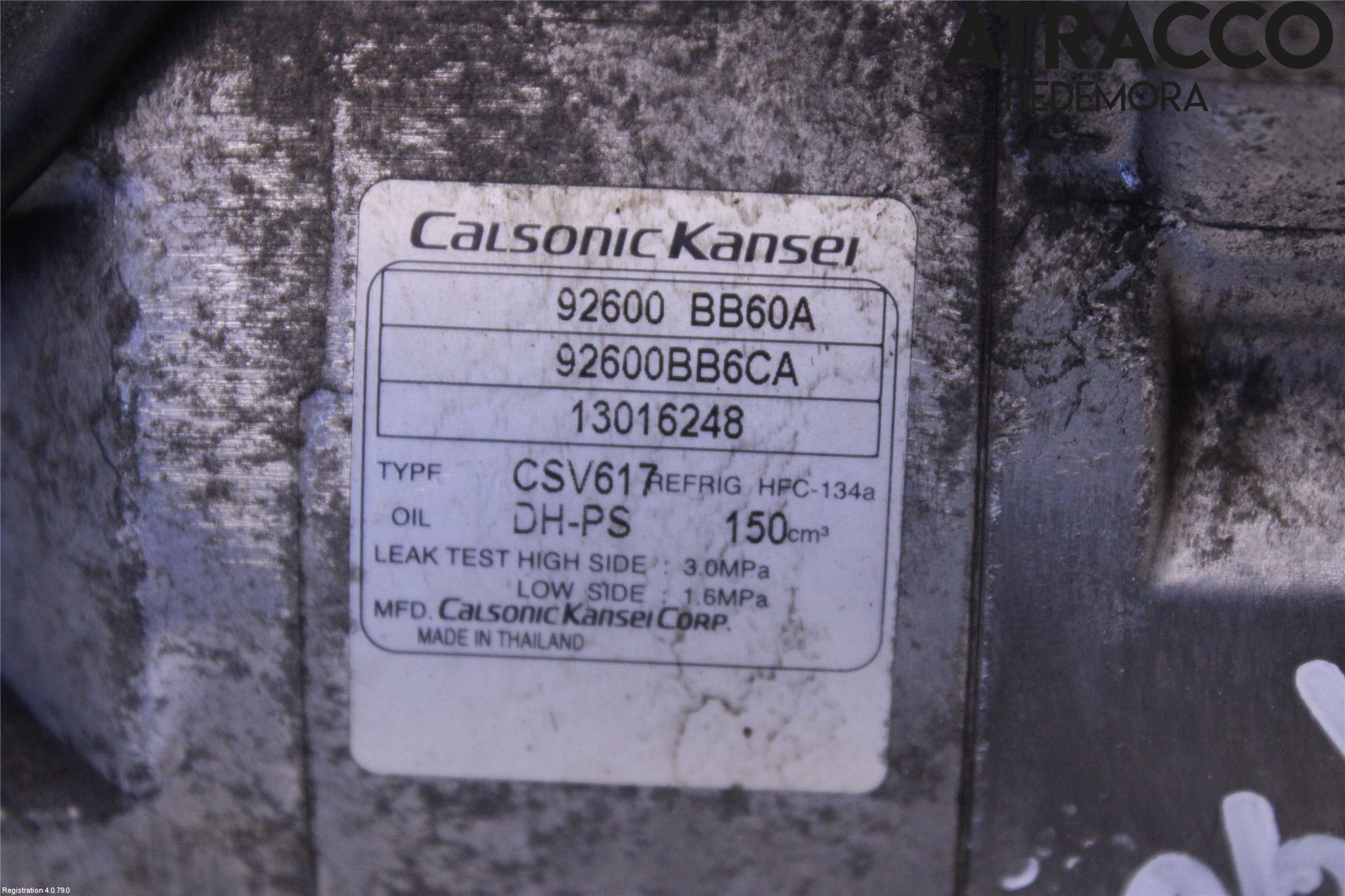 Nissan QASHQAI 10-14 Varme Ac Kompressor