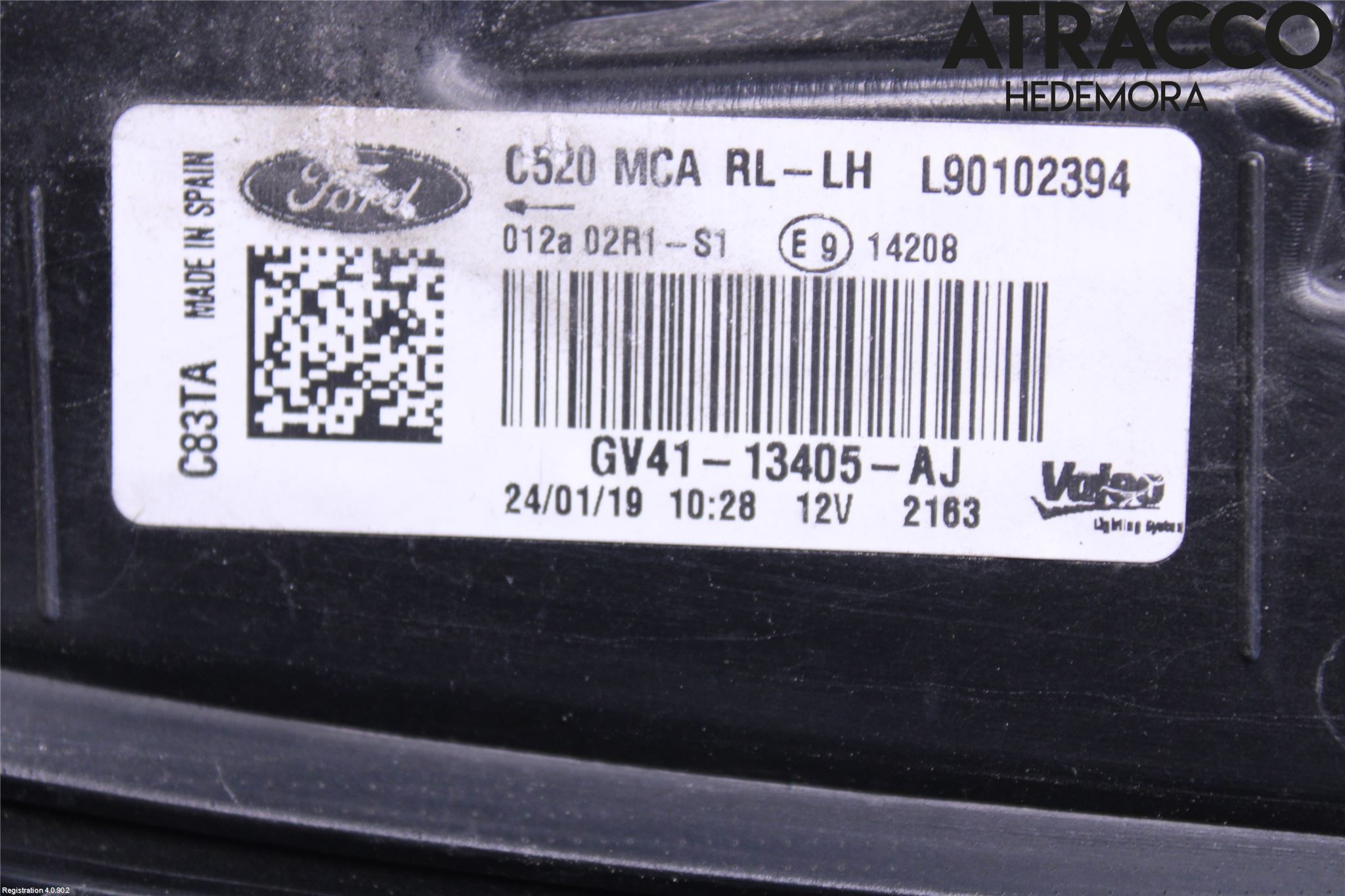 Ford KUGA 17-19 Baklykt Venstre