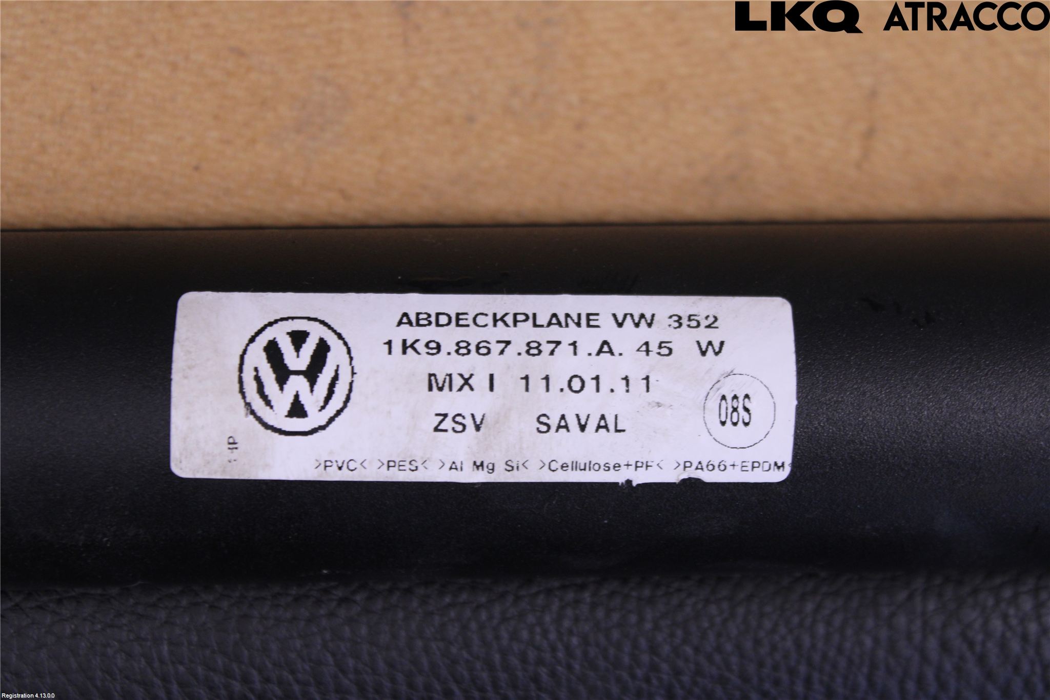 Volkswagen VW GOLF VI 09-13 Innr Innsyn Beskytelse Stv