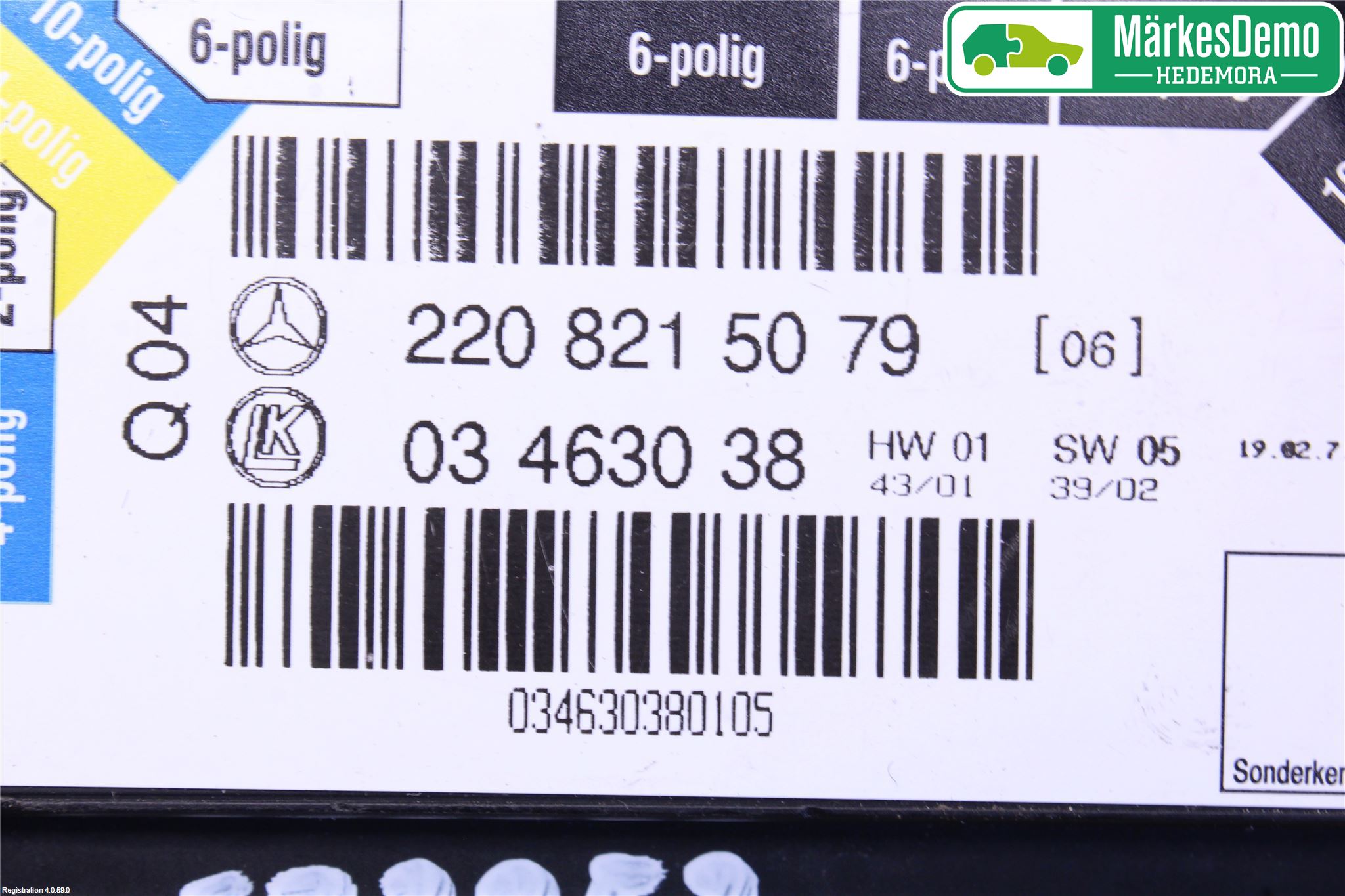 Mercedes-Benz MB S-KLASS (W220)  99-05 Bryter Sete Regulering