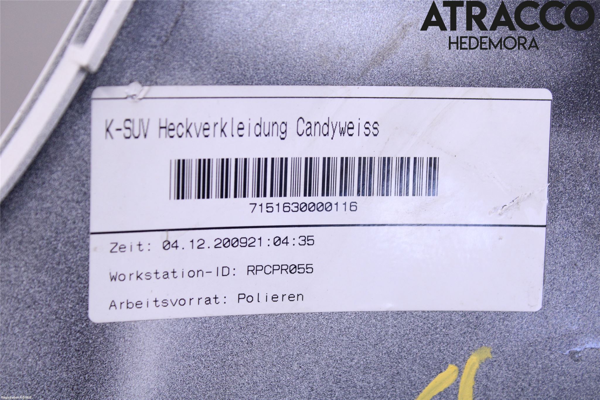 Volkswagen VW TIGUAN 07-16 Støtfanger Bak Overtrekk